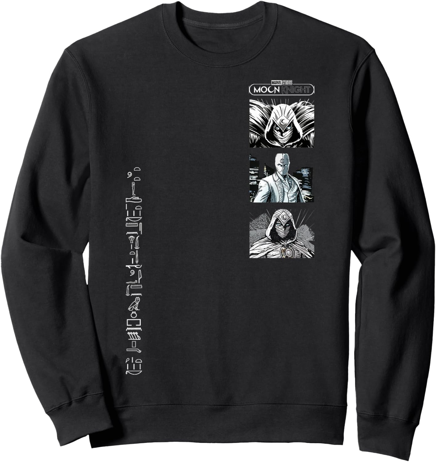 Marvel Moon Knight Comic Panels Logo Sweatshirt - Sweatshirt | Black