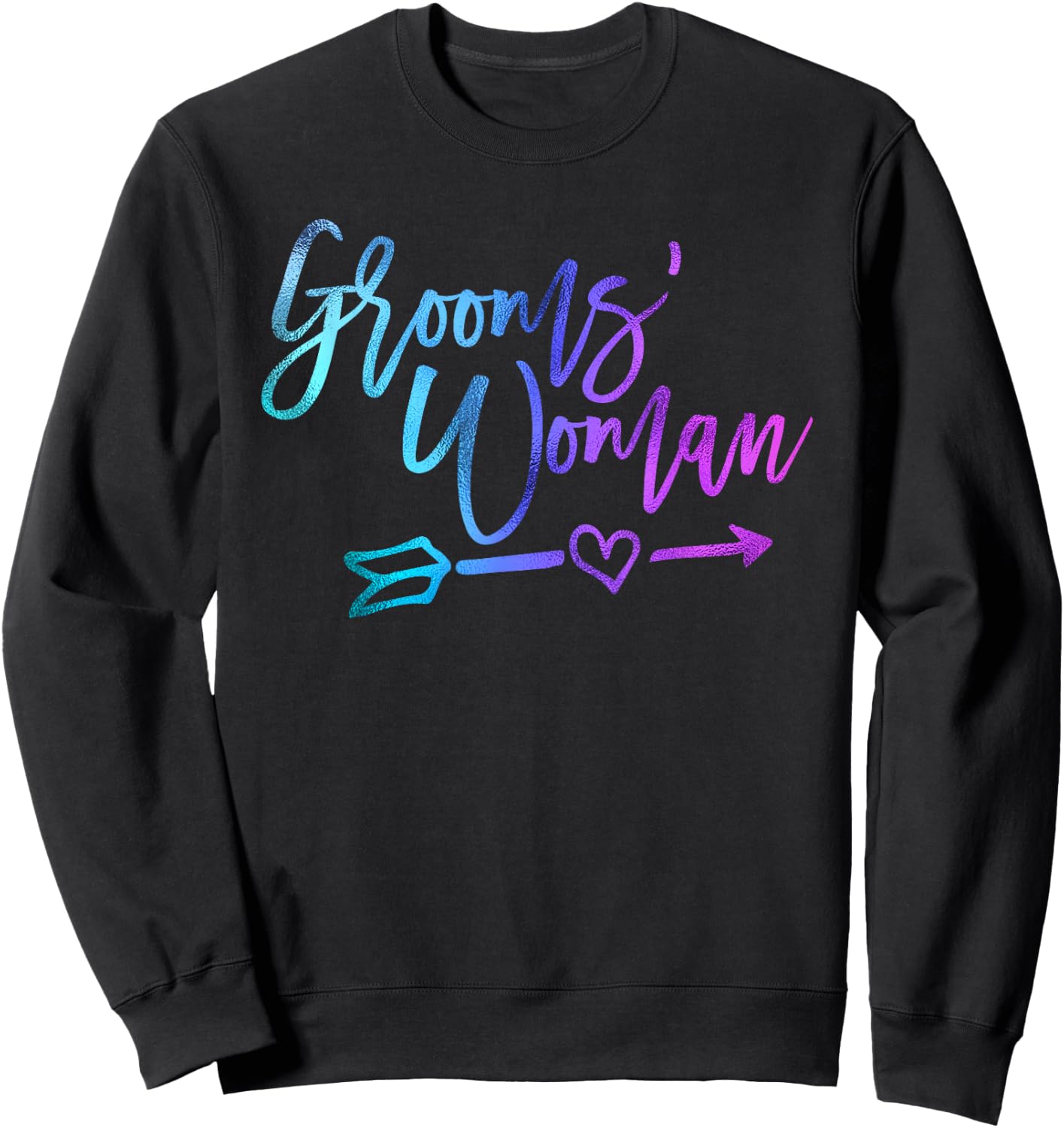 Groomswoman female groom attendant matching wedding Sweatshirt - Sweatshirt | Black