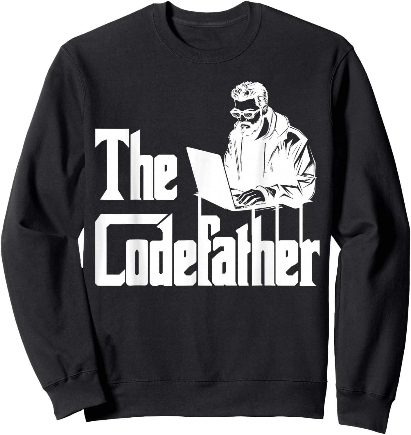 Computer Science THE CODEFATHER Funny Computer Scientist Sweatshirt - Sweatshirt | Black