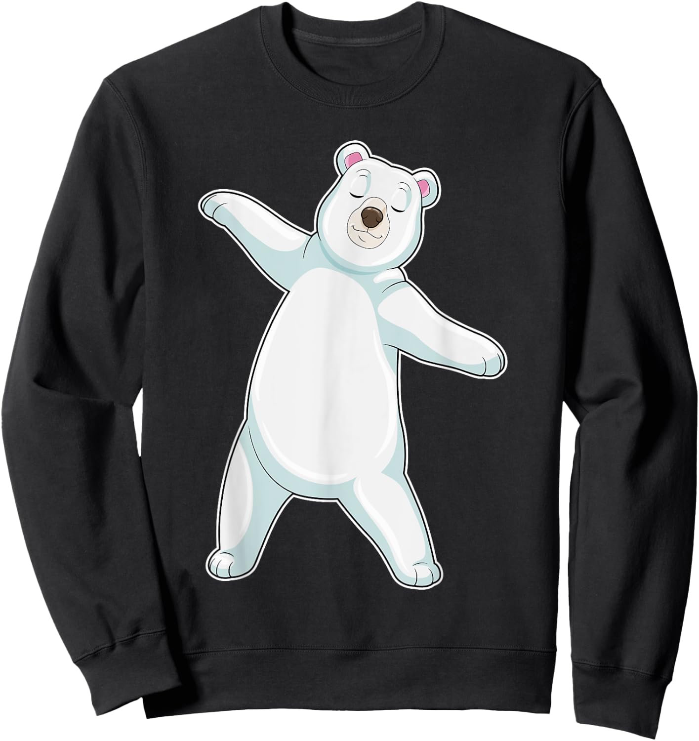 Polar bear Yoga Fitness Gymnastics Sweatshirt - Sweatshirt | Black