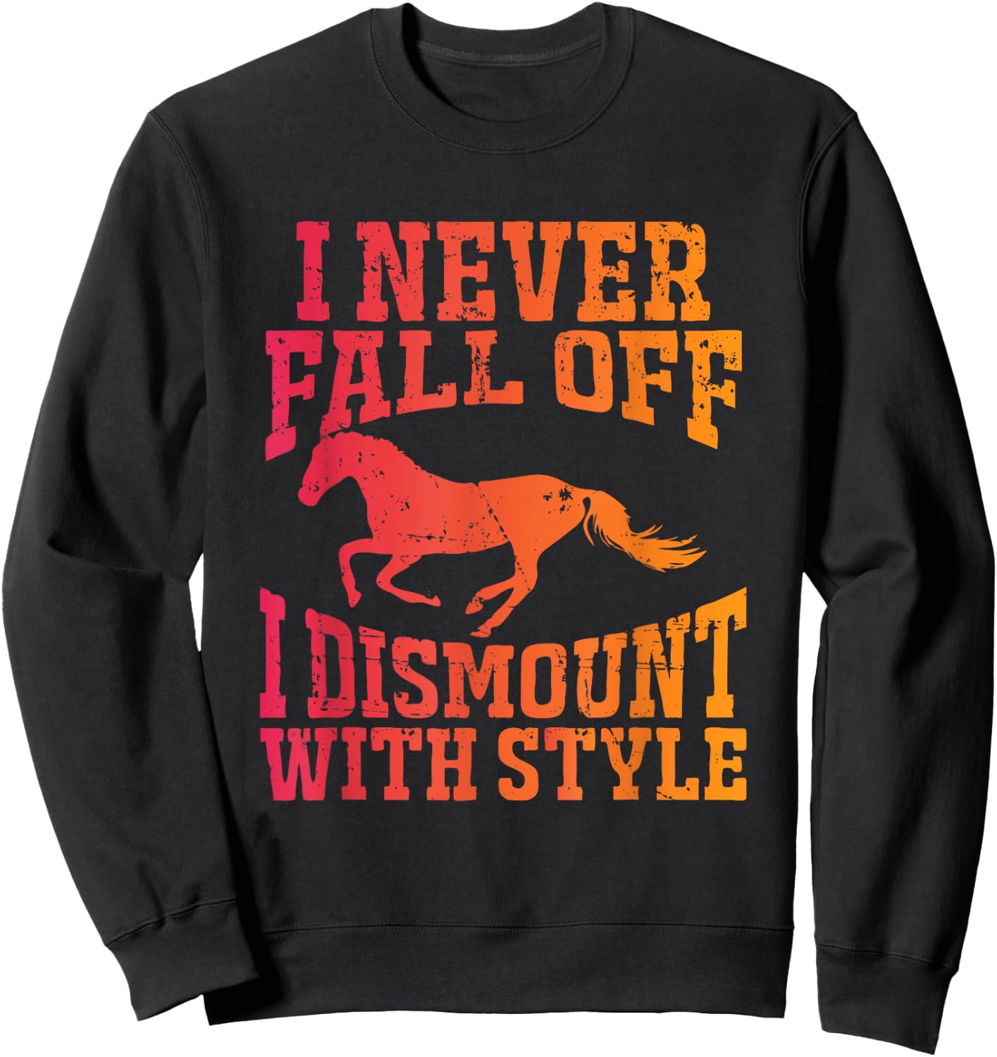 Horse Lover Equestrian Horse Sweatshirt - Sweatshirt | Black