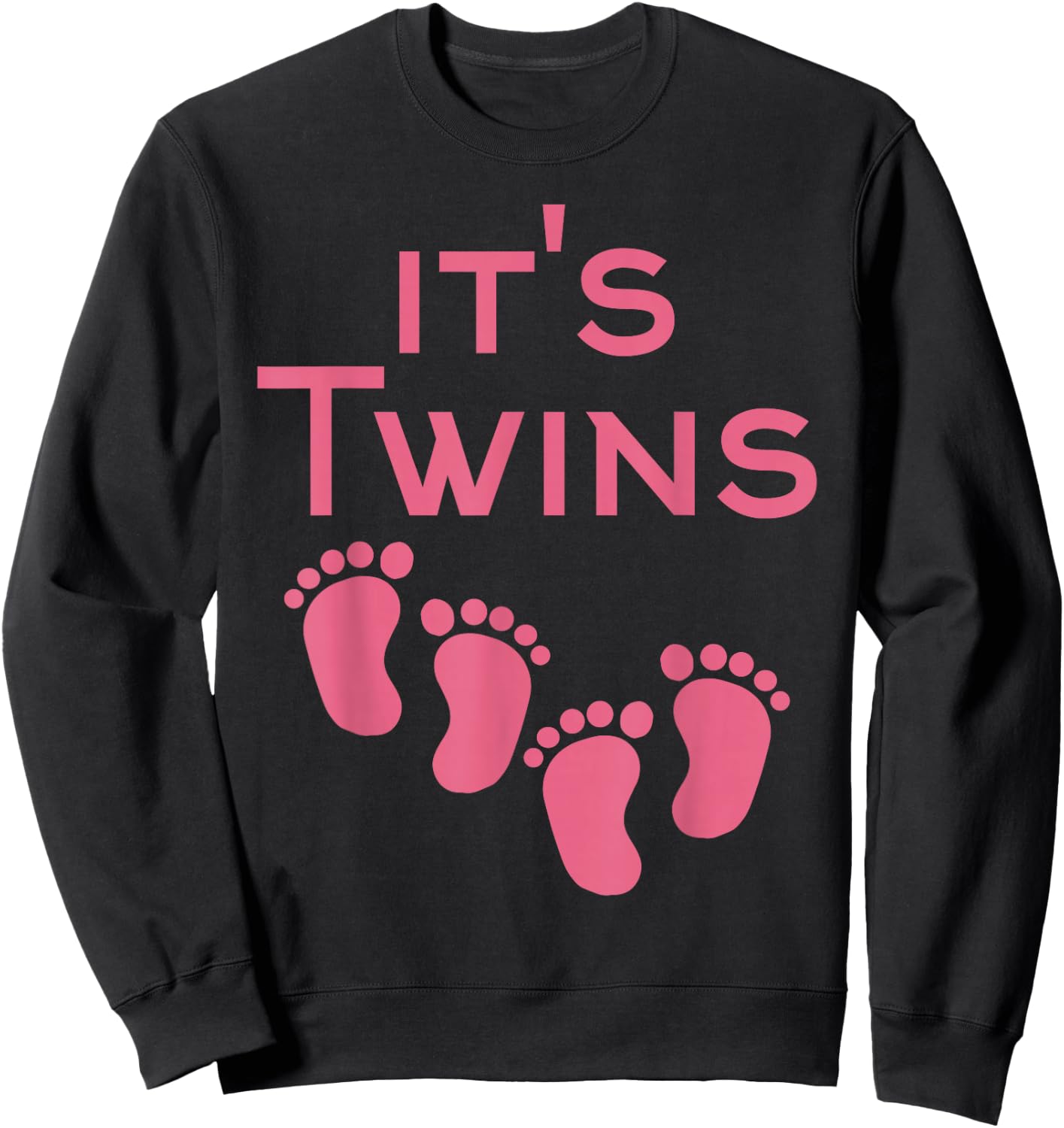 Team twins - It's twin girls - Gender reveal & Baby shower Sweatshirt - Sweatshirt | Black