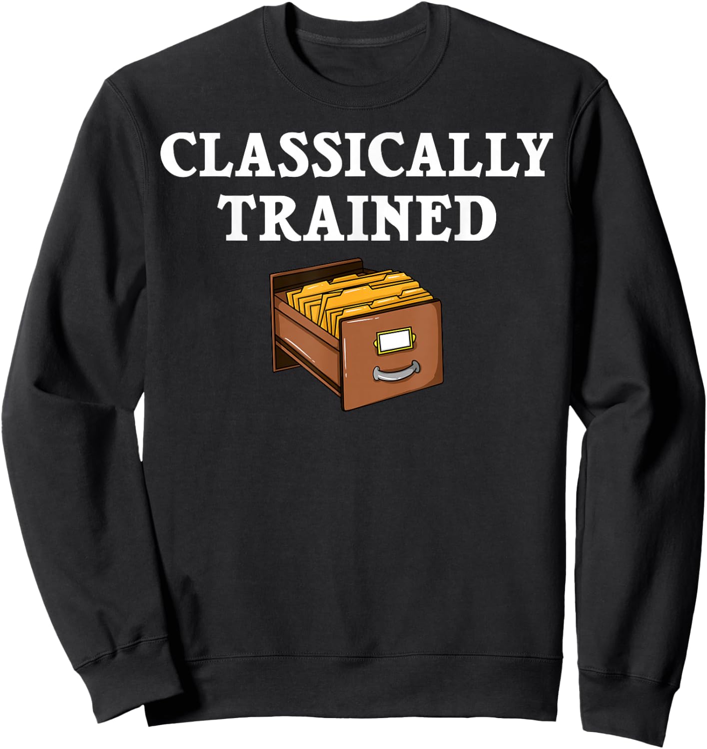 Card Catalog Library Librarian Sweatshirt - Sweatshirt | Black