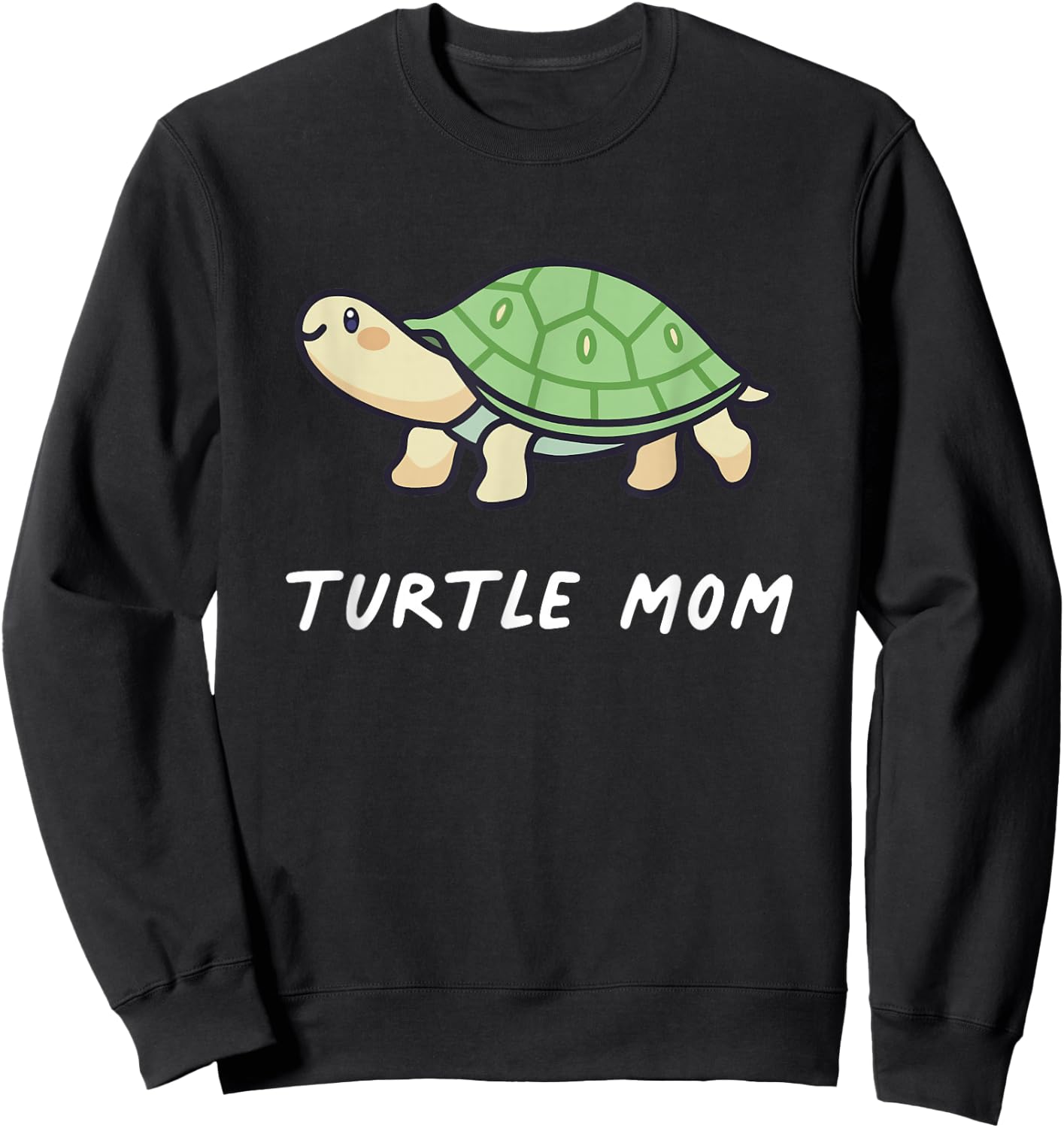 Turtle Mom Animal Aesthetic Kawaii Lover Owner Cute Sweatshirt - Sweatshirt | Black