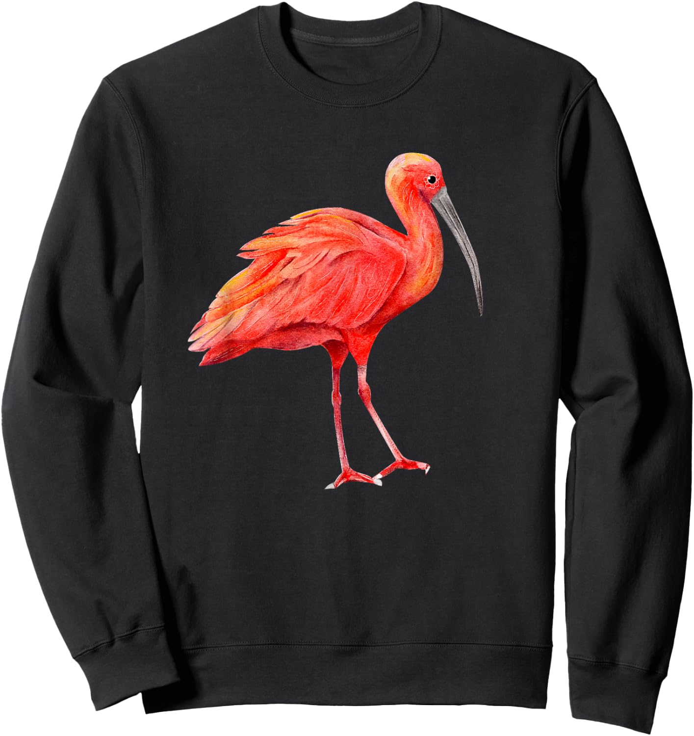 Scarlet Ibis Tropical Bird Sweatshirt - Sweatshirt | Black