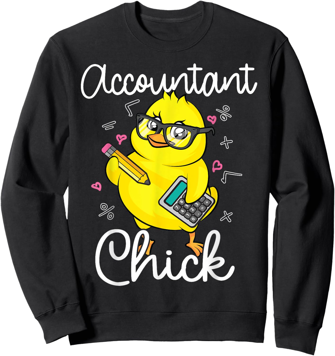 Funny Accountant Chick Gift CPA Bookkeeper Auditor Women Sweatshirt - Sweatshirt | Black
