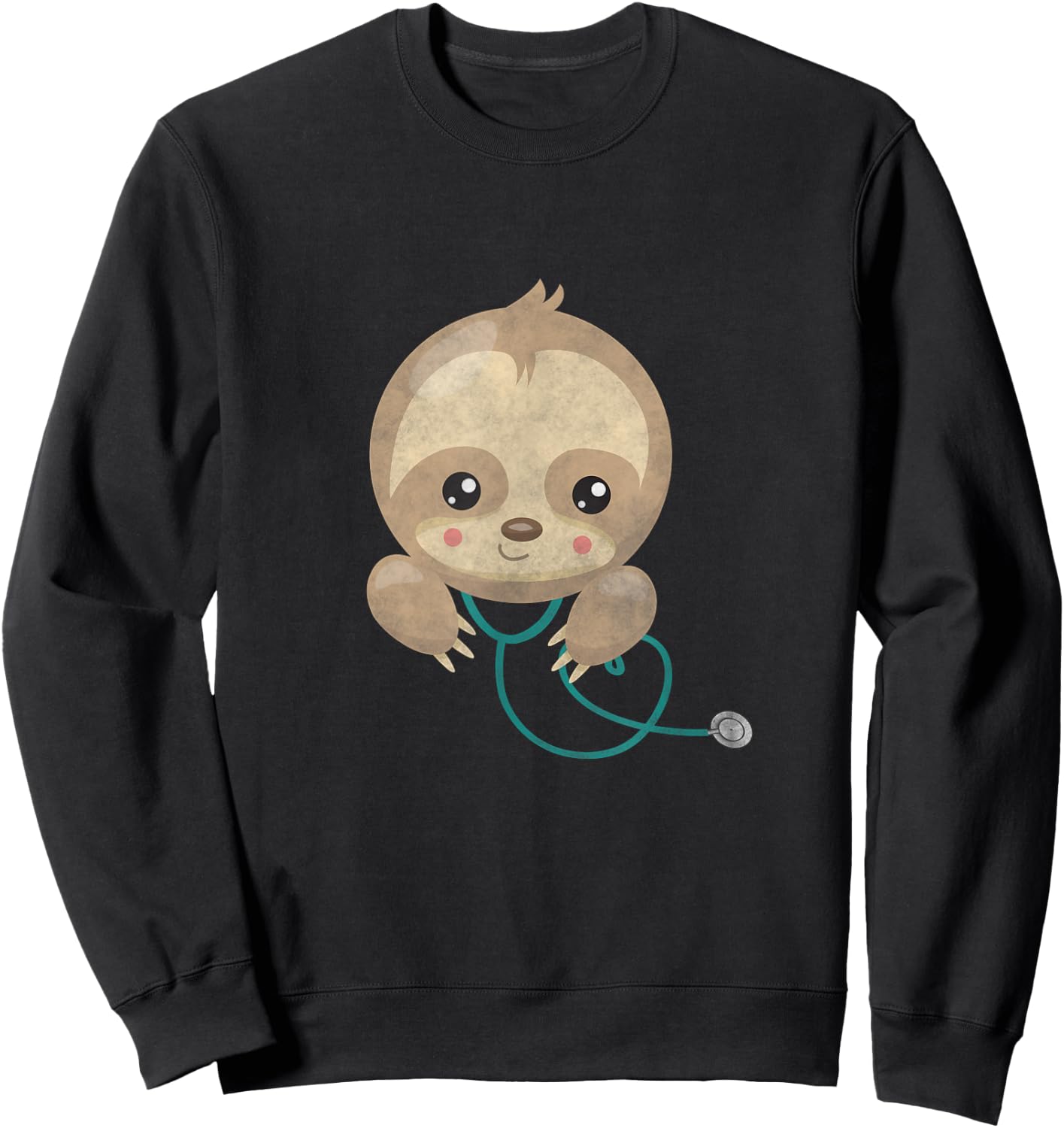 Sloth Lover Nurse T Shirt Doctor Medical Pediatric RN Gifts Sweatshirt - Sweatshirt | Black