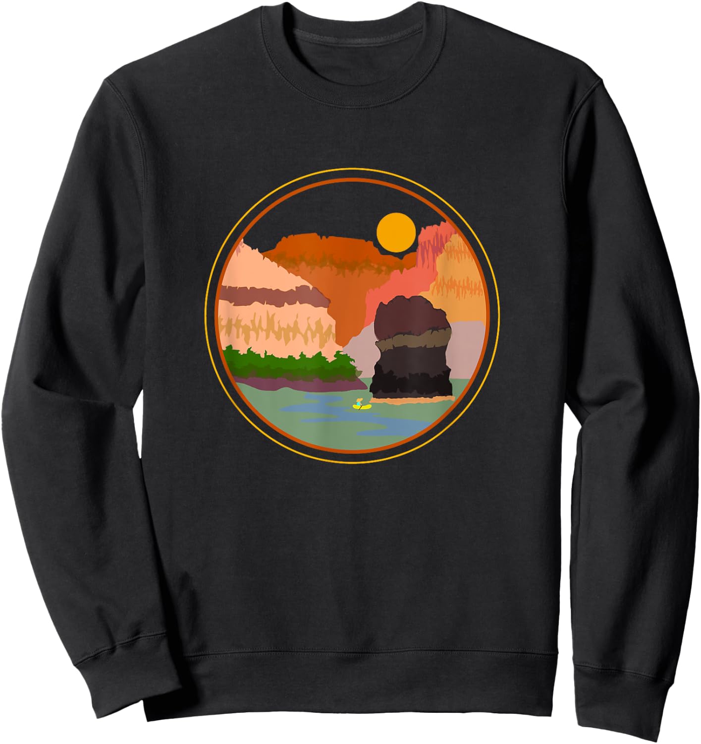 Vulcan's Anvil Grand Canyon National Park Lava Falls Rafting Sweatshirt - Sweatshirt | Black