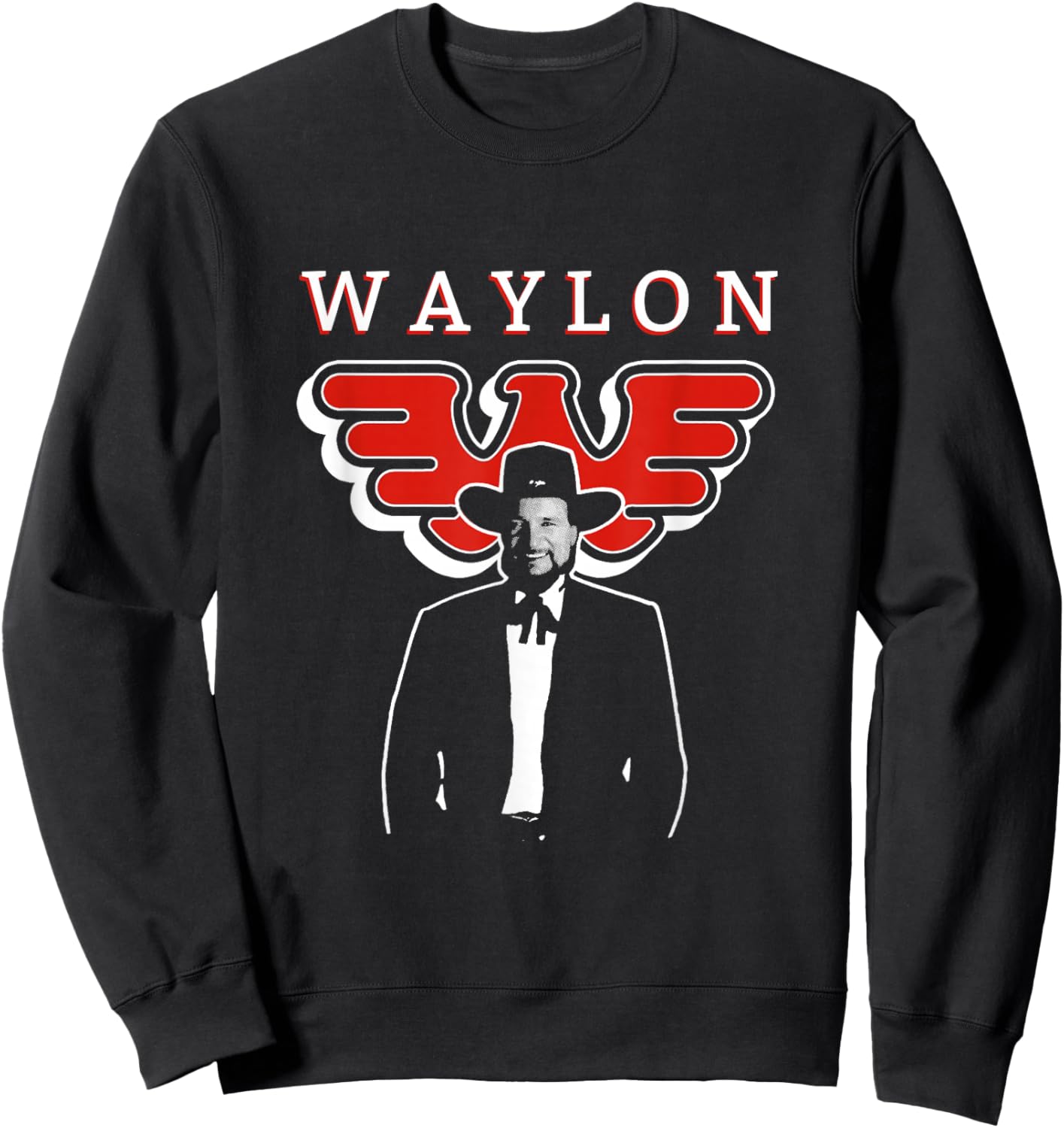 Waylon Jennings - Official Merchandise - Full Circle Sweatshirt - Sweatshirt | Black