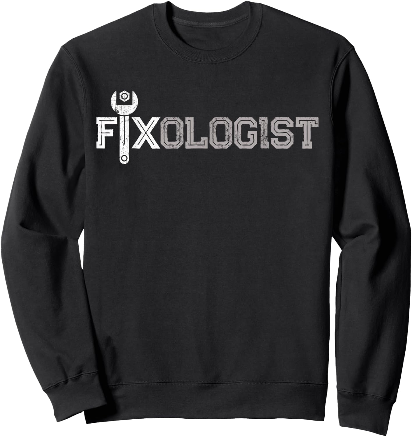 FIXOLOGIST Technician Professional Plumber Repair Team Sweatshirt - Sweatshirt | Black