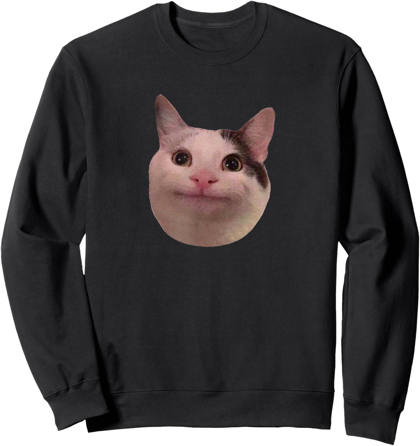 Polite Cat - MEME Men Women Girls Kids Sweatshirt - Sweatshirt | Black