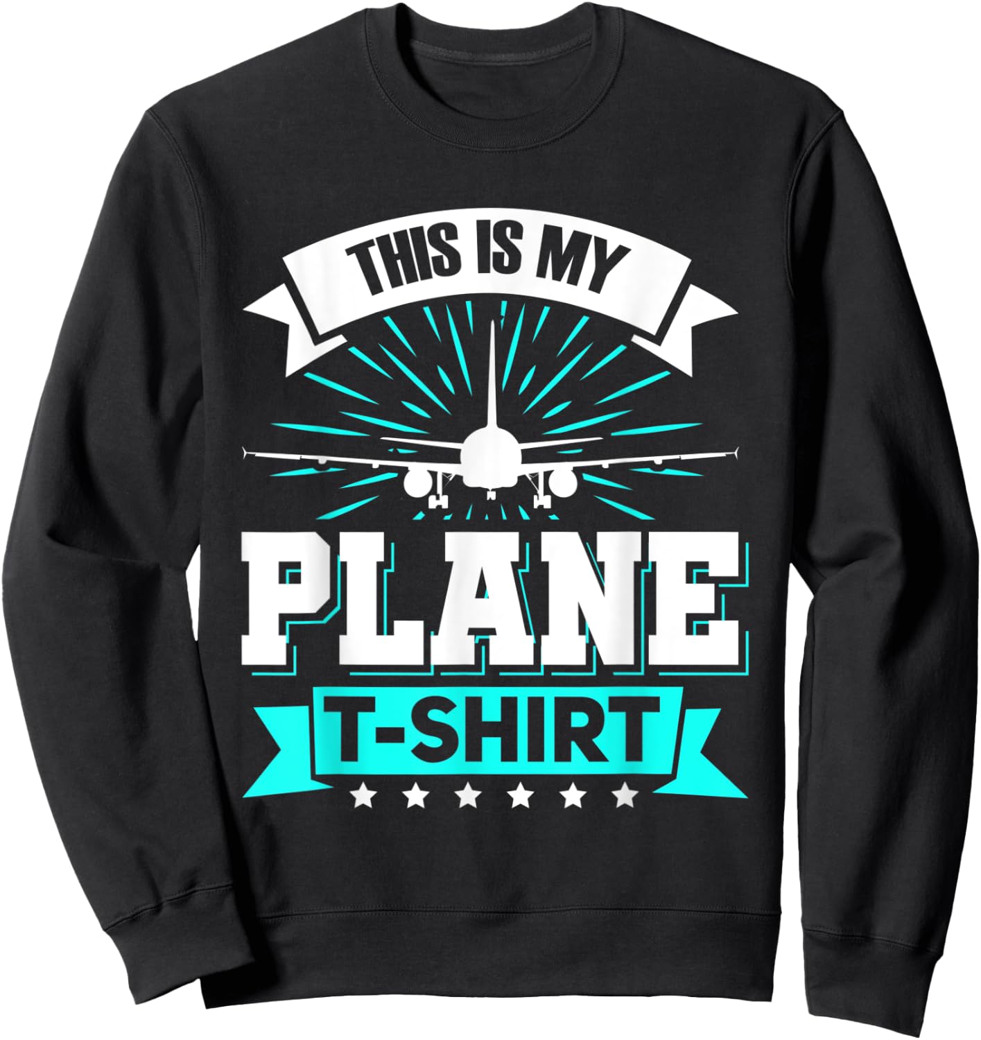 This Is My Plane Airplane Pilot Aviation Lover Sweatshirt - Sweatshirt | Black