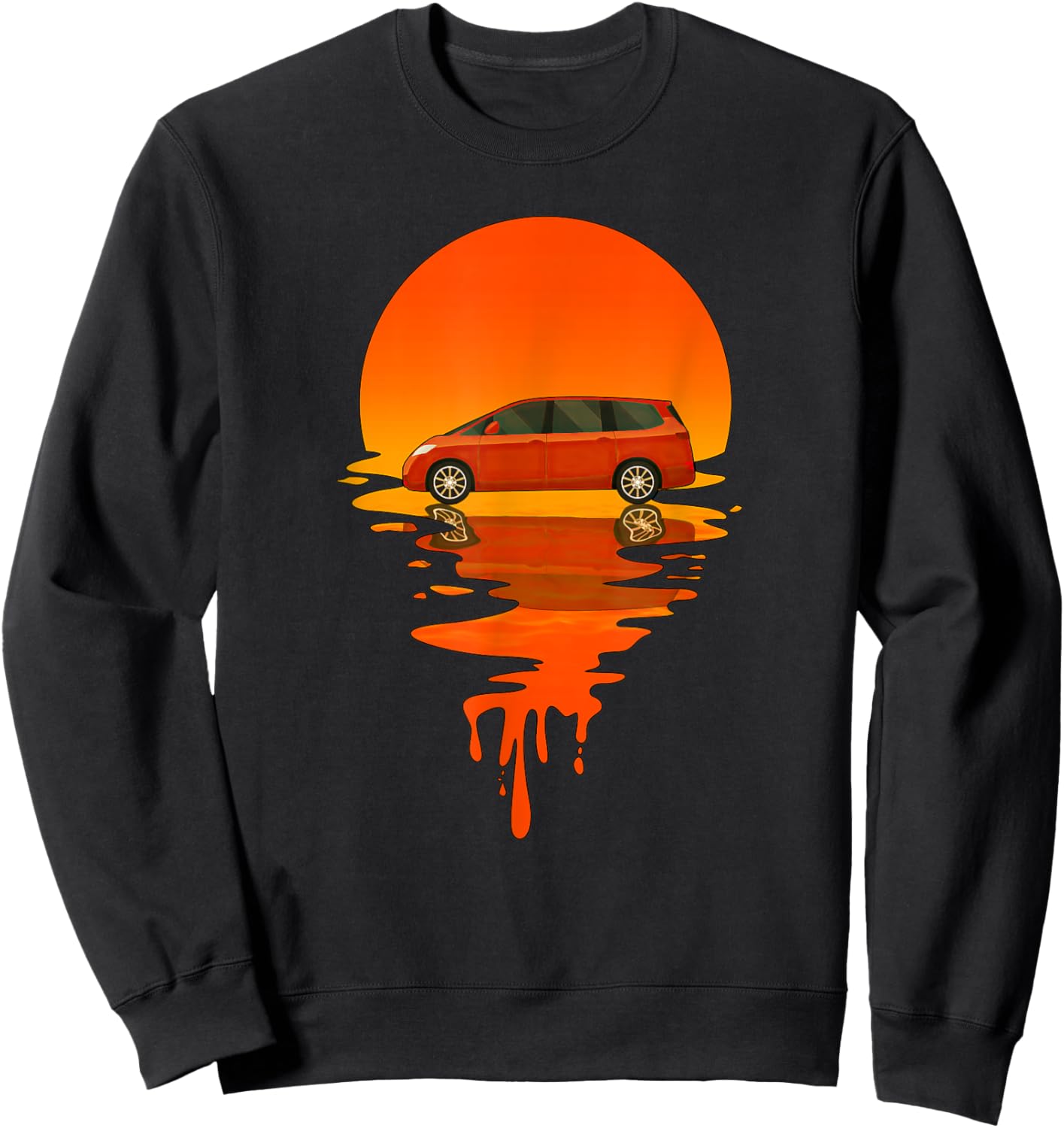 Vintage Retro Style Minivan Sweatshirt - Sweatshirt | Black