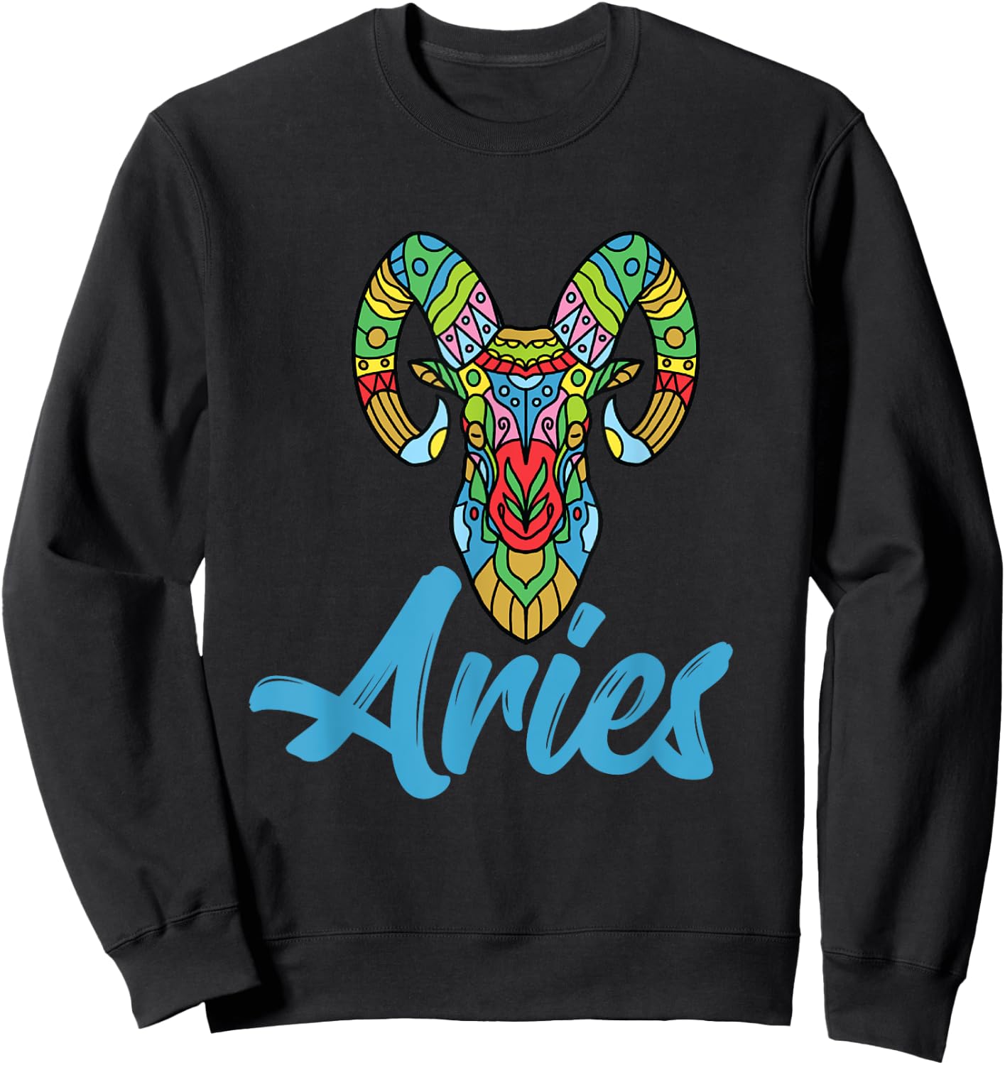 Aries Zodiac Sign Horoscope Astrology Sweatshirt - Sweatshirt | Black