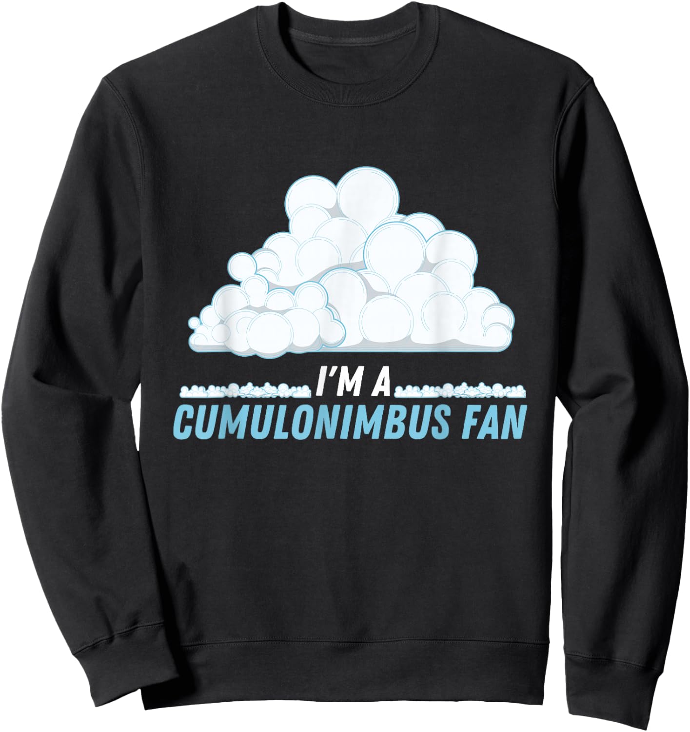 I'm A Cumulonimbus Fan Climate Weather Phenomena Meteorology Sweatshirt - Sweatshirt | Black