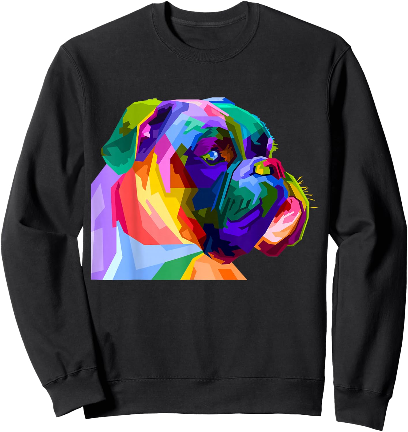 German Boxer Pop Art Portrait for Dog Owners Sweatshirt - Sweatshirt | Black