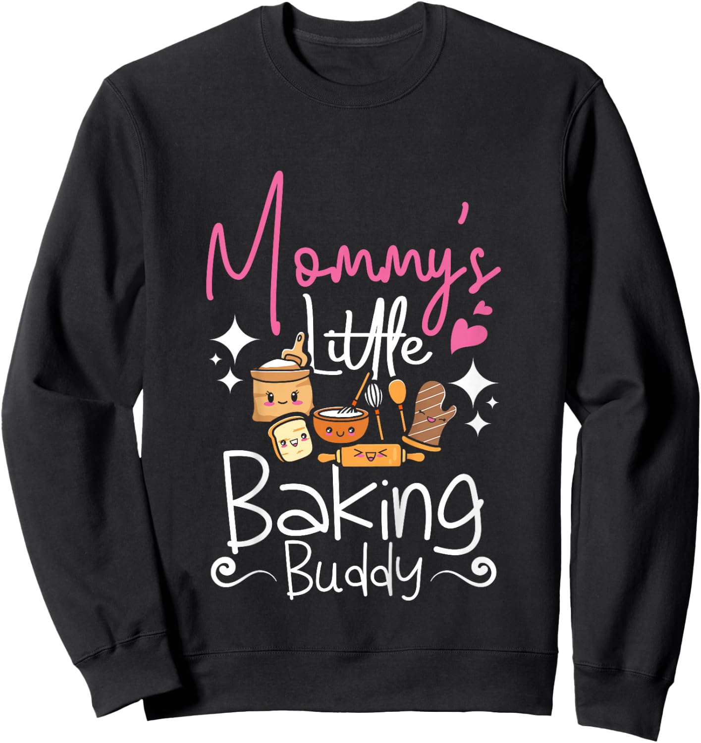 Kids Children Mommy's little baking buddy Sweatshirt - Sweatshirt | Black