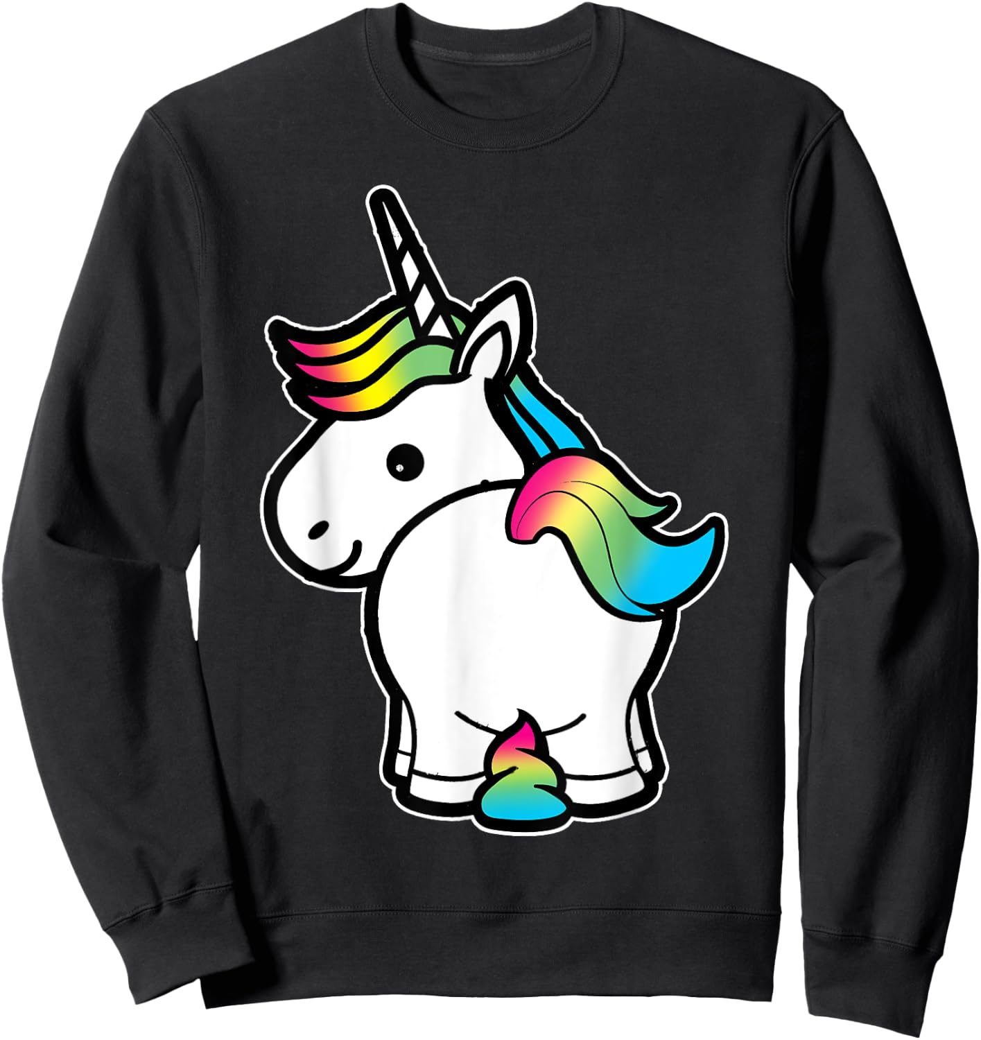 I Poop Magic Cute Unicorn Rainbow Kids Adult Shirt Sweatshirt - Sweatshirt | Black