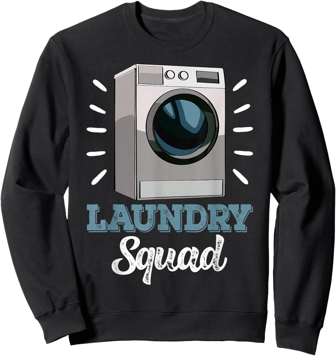 Laundry Squad Mechanic Funny Women Washing Machine Sweatshirt - Sweatshirt | Black