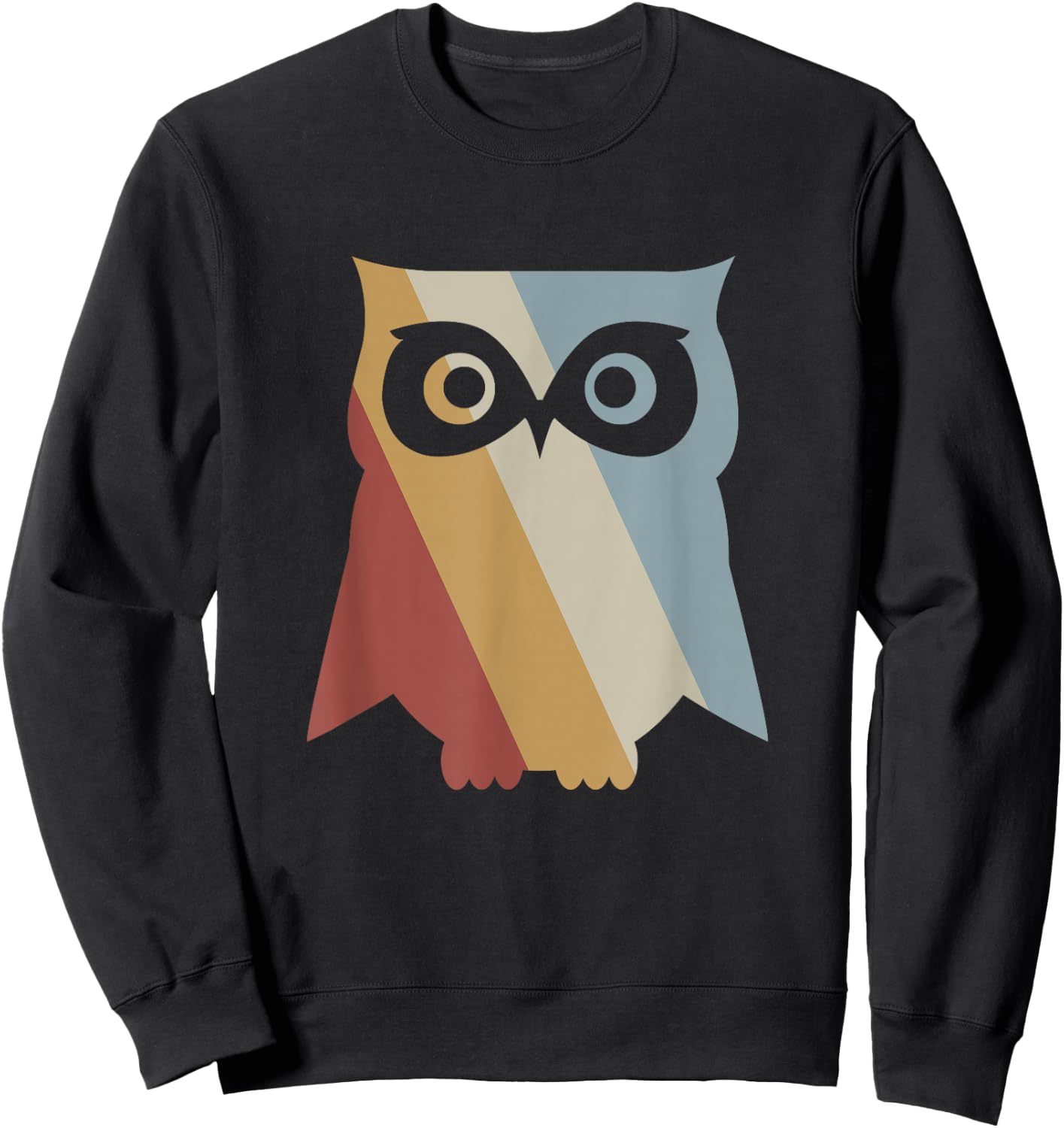 Owl Retro Style Vintage Sweatshirt - Sweatshirt | Black