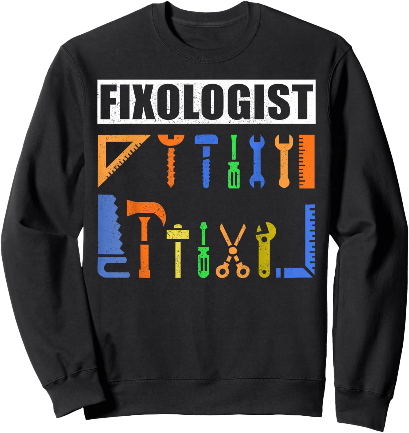 Cool Handyman Tools Art Women Woodworker Carpenter Sweatshirt - Sweatshirt | Black