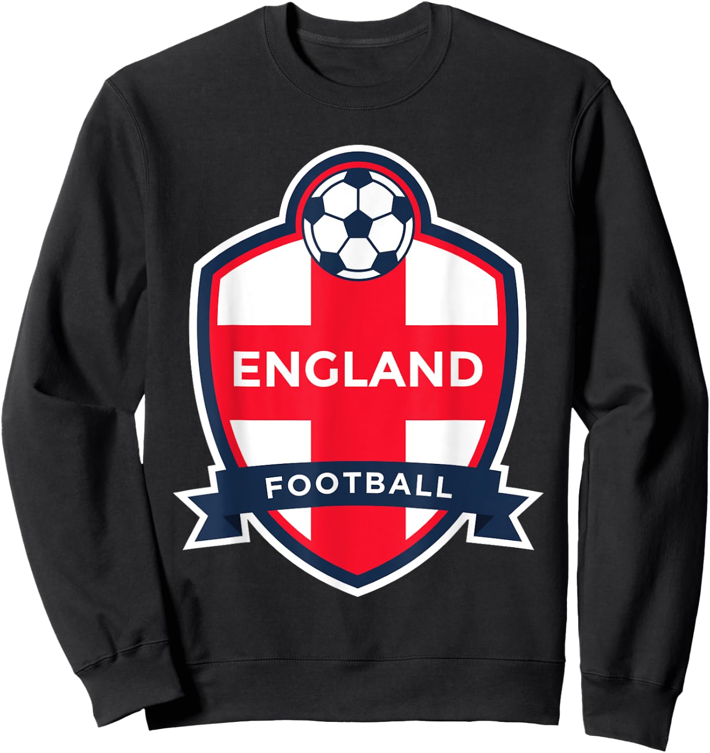 England Flag Retro Football Soccer English Fan Shirt Sweatshirt - Sweatshirt | Black
