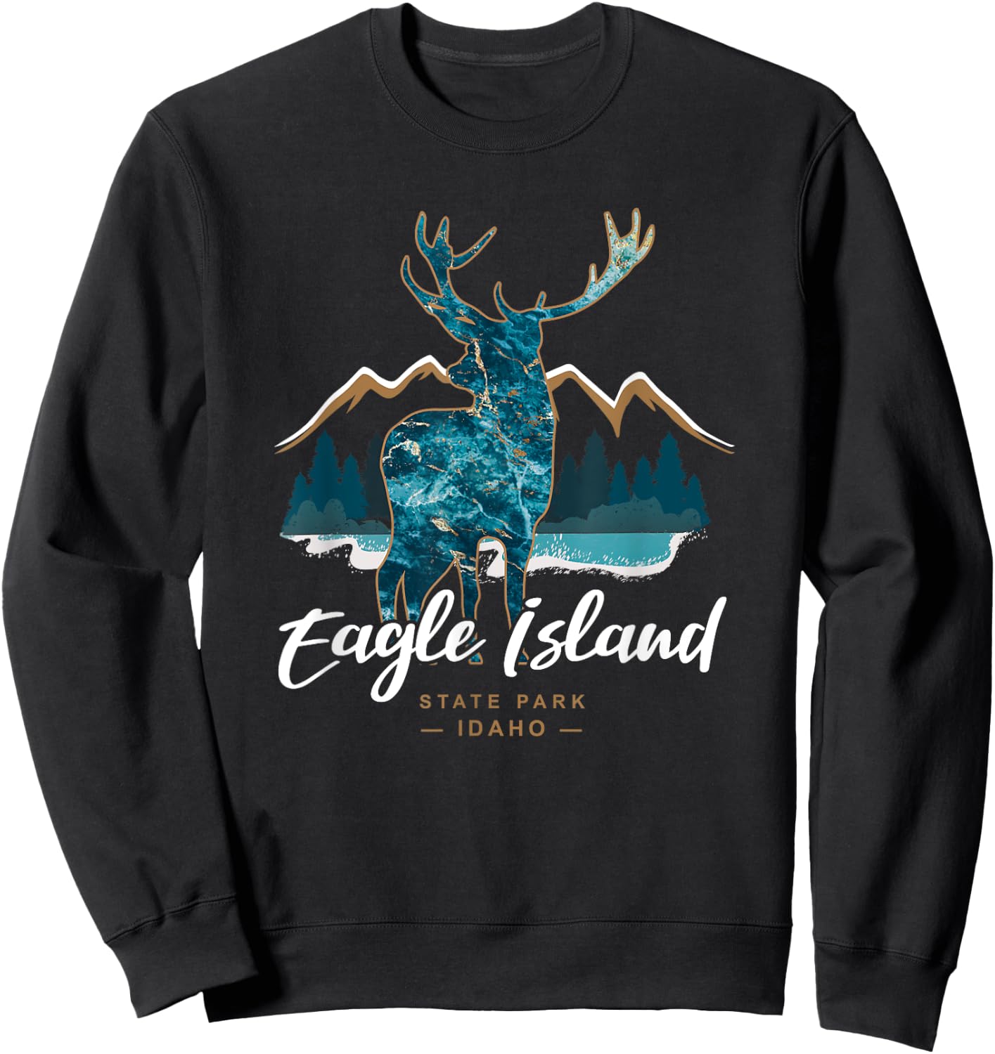 Eagle Island State Park Idaho USA Fishing Hiking Biking Sweatshirt - Sweatshirt | Black