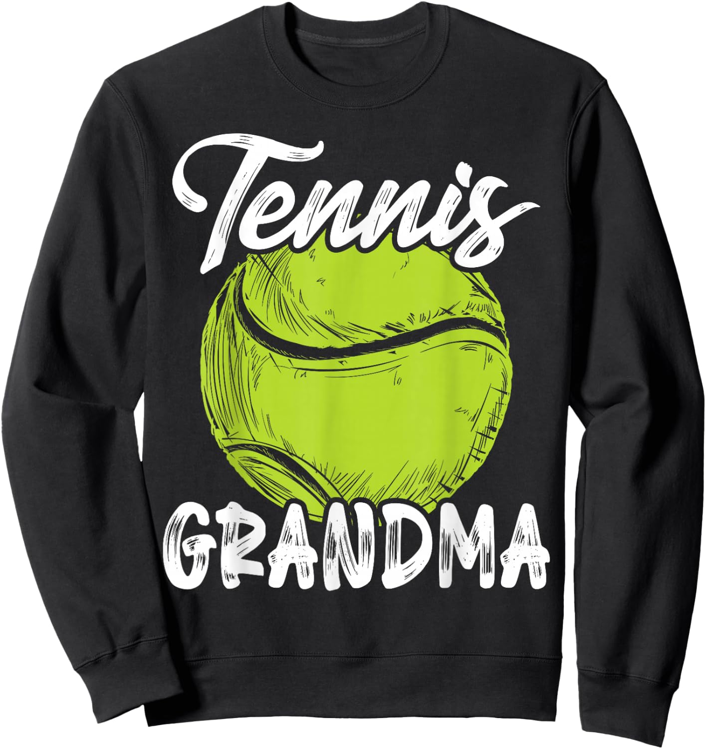 Tennis Grandma Men Family Matching Set Tennis Ball Player Sweatshirt - Sweatshirt | Black