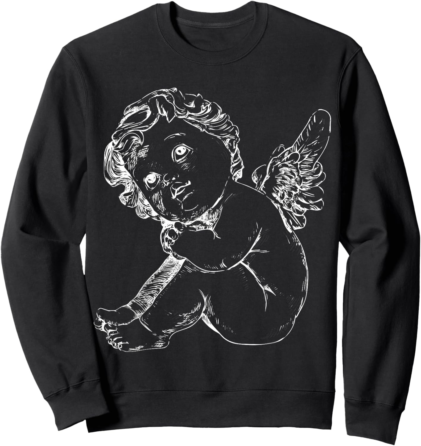 Cherub - Cute Baby Angel Christian - Church, Cupid Daydream Sweatshirt - Sweatshirt | Black