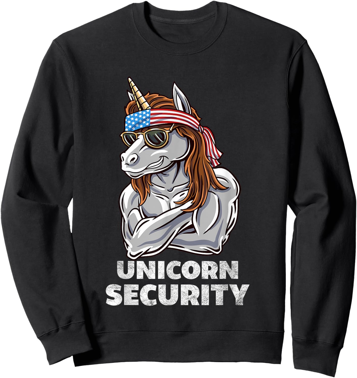 Unicorn Security Halloween Kids or Adult Costume Sweatshirt - Sweatshirt | Black