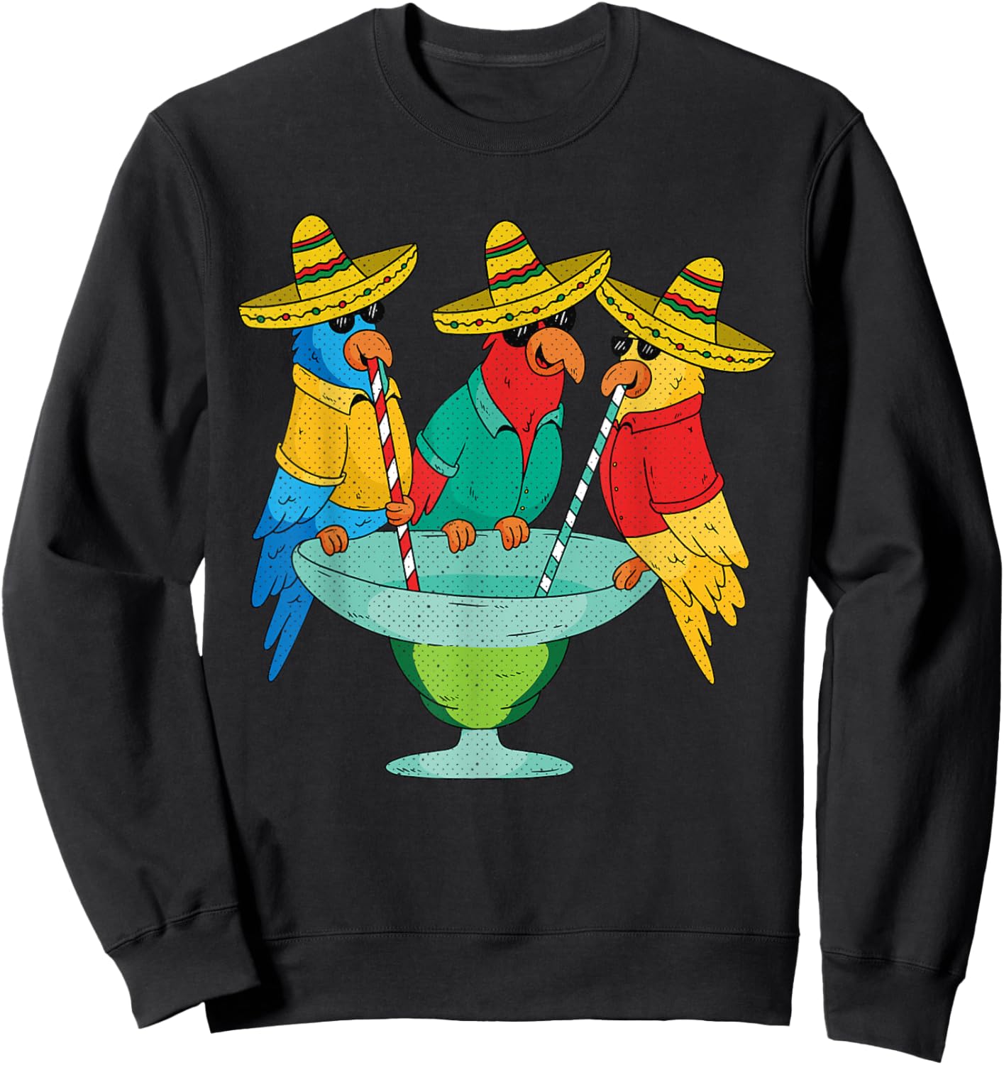 Parrot Cinco De Mayo Funny Drinking Tequila Mexican Fiesta Sweatshirt - Sweatshirt | Black