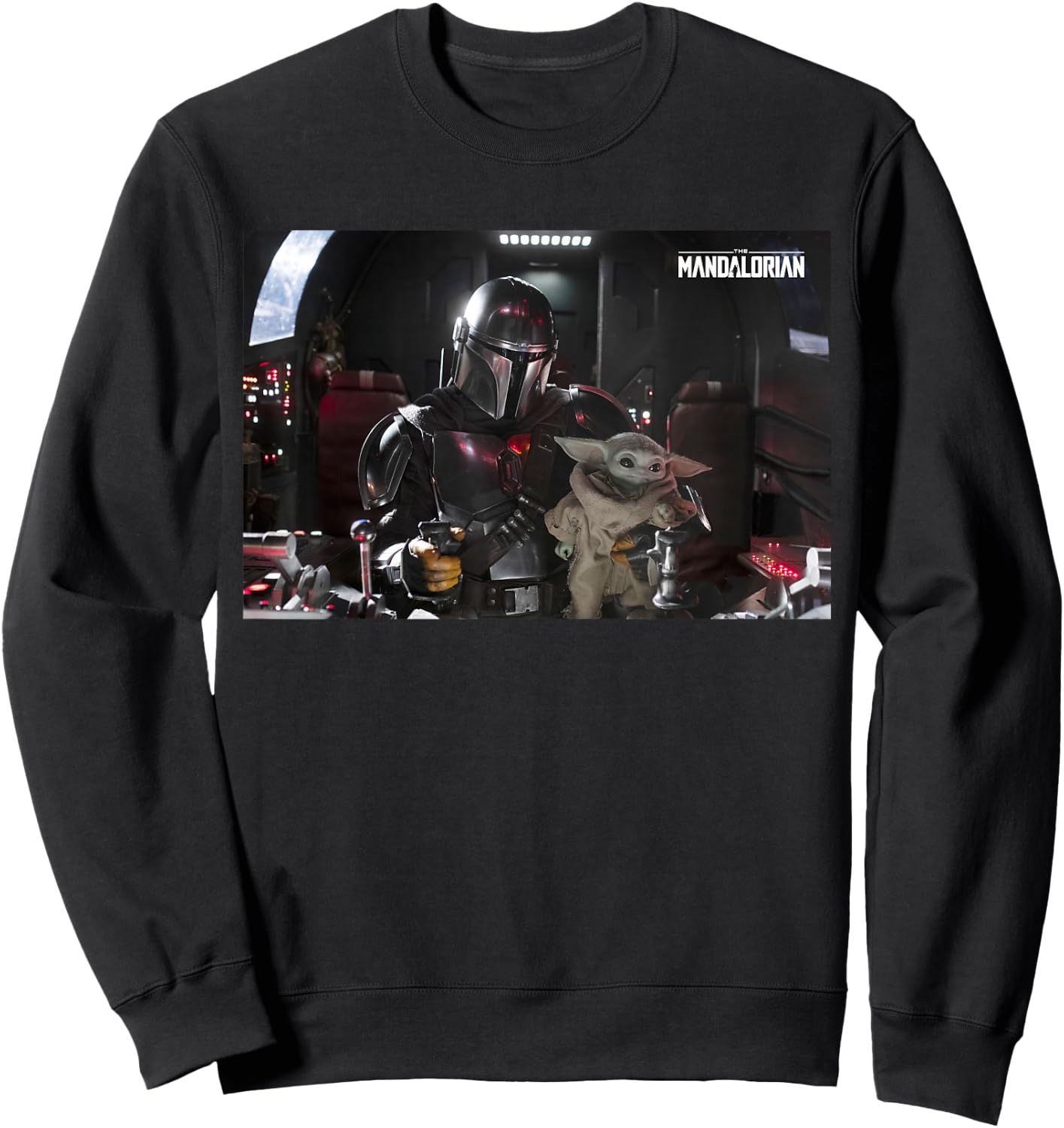 Star Wars The Mandalorian and Grogu Pilot and Co-Pilot Sweatshirt - Sweatshirt | Black