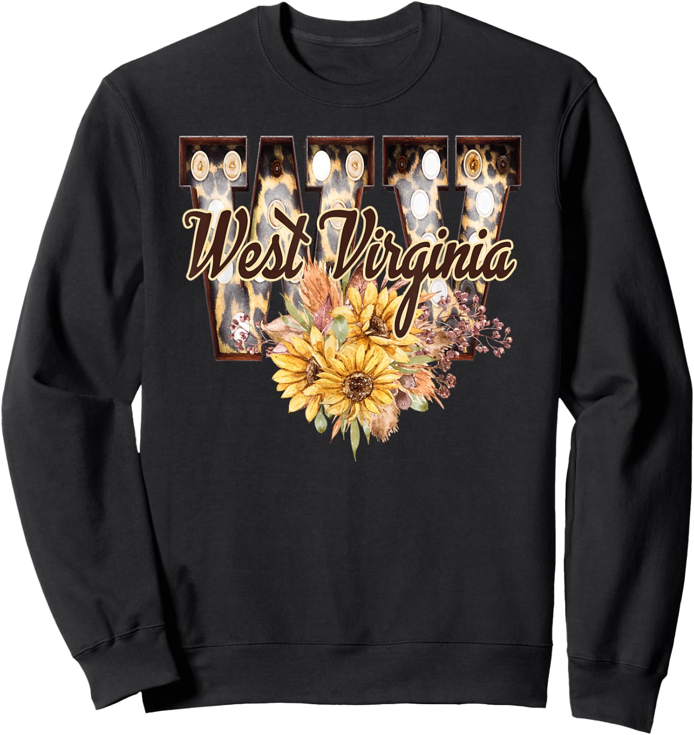 West Virginia State Beautiful WV Country Roads Sweatshirt - Sweatshirt | Black