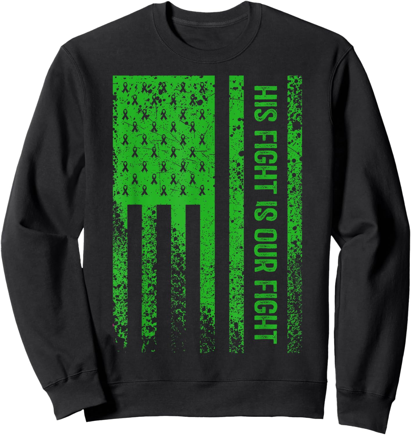His Fight Is Our Fight Spinal Cord Injury Awareness Sweatshirt - Sweatshirt | Black
