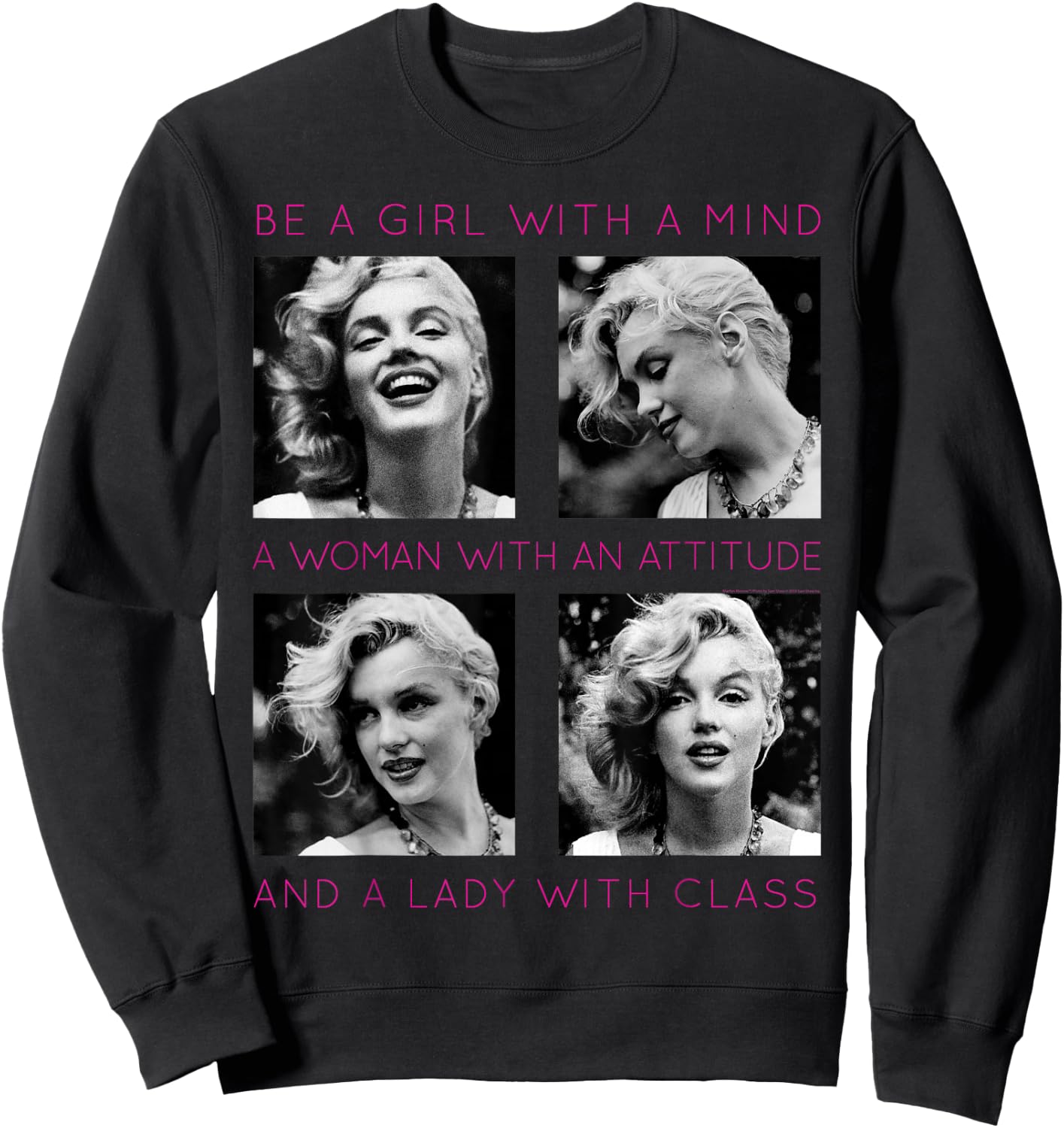 Marilyn Monroe Lady with Class Small Sweatshirt - Sweatshirt | Black