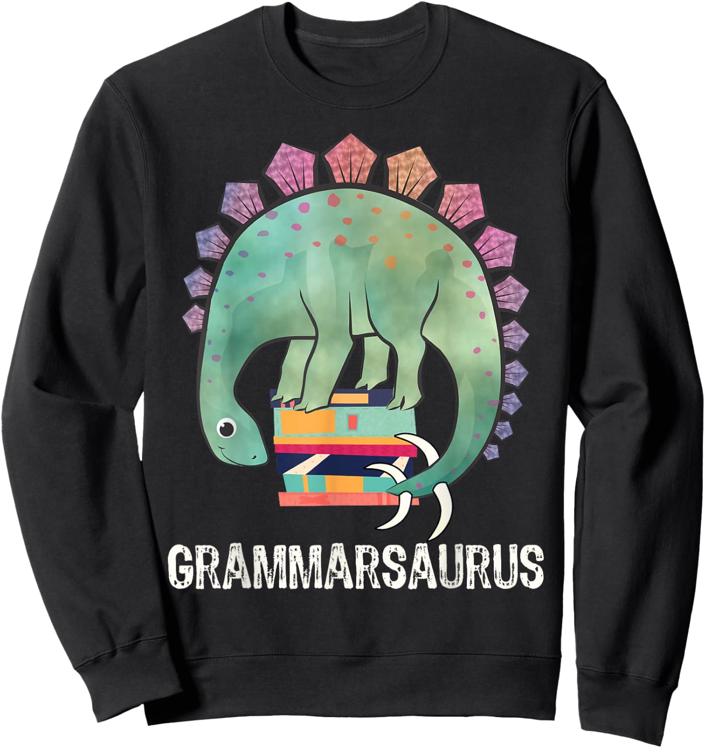 English Teacher Grammarsaurus Sweatshirt - Sweatshirt | Black