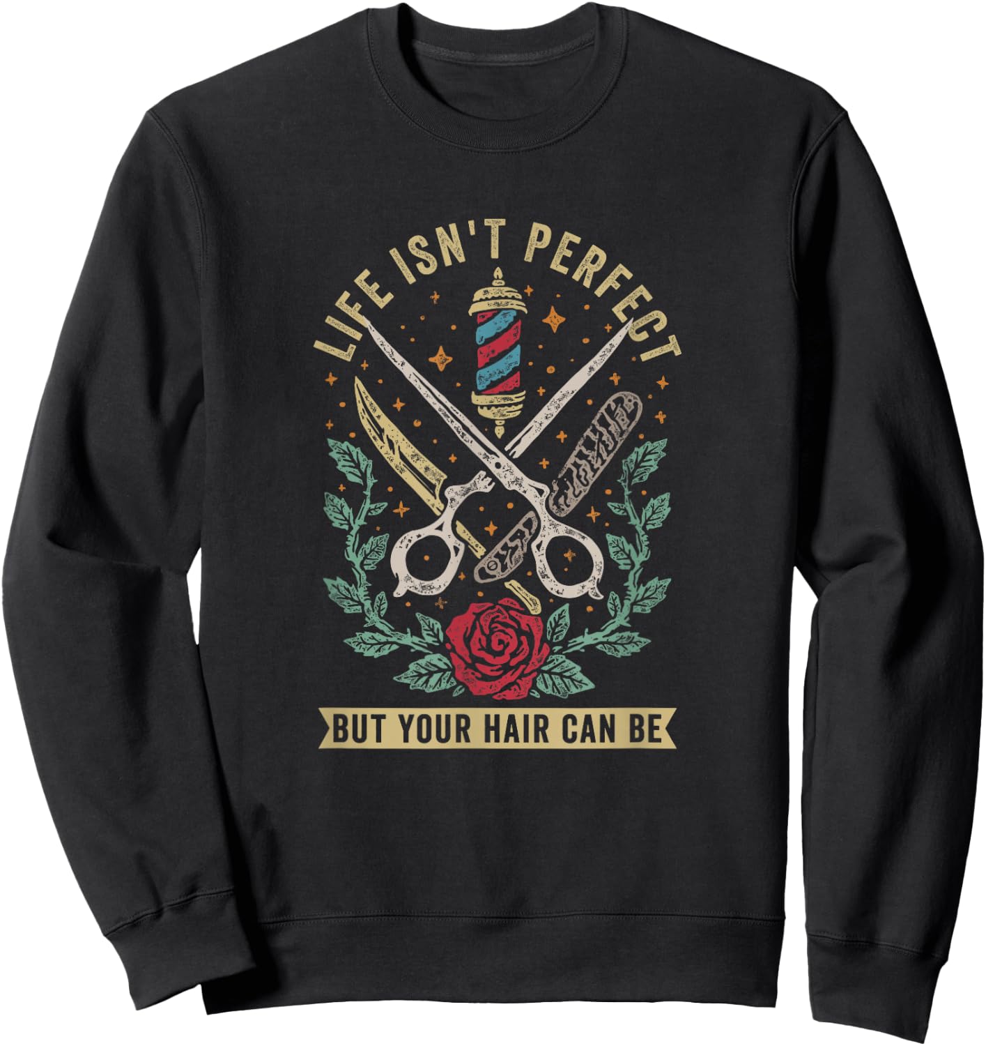Barber - Hairdresser Hairstylist Barbershop Barber Small Sweatshirt - Sweatshirt | Black