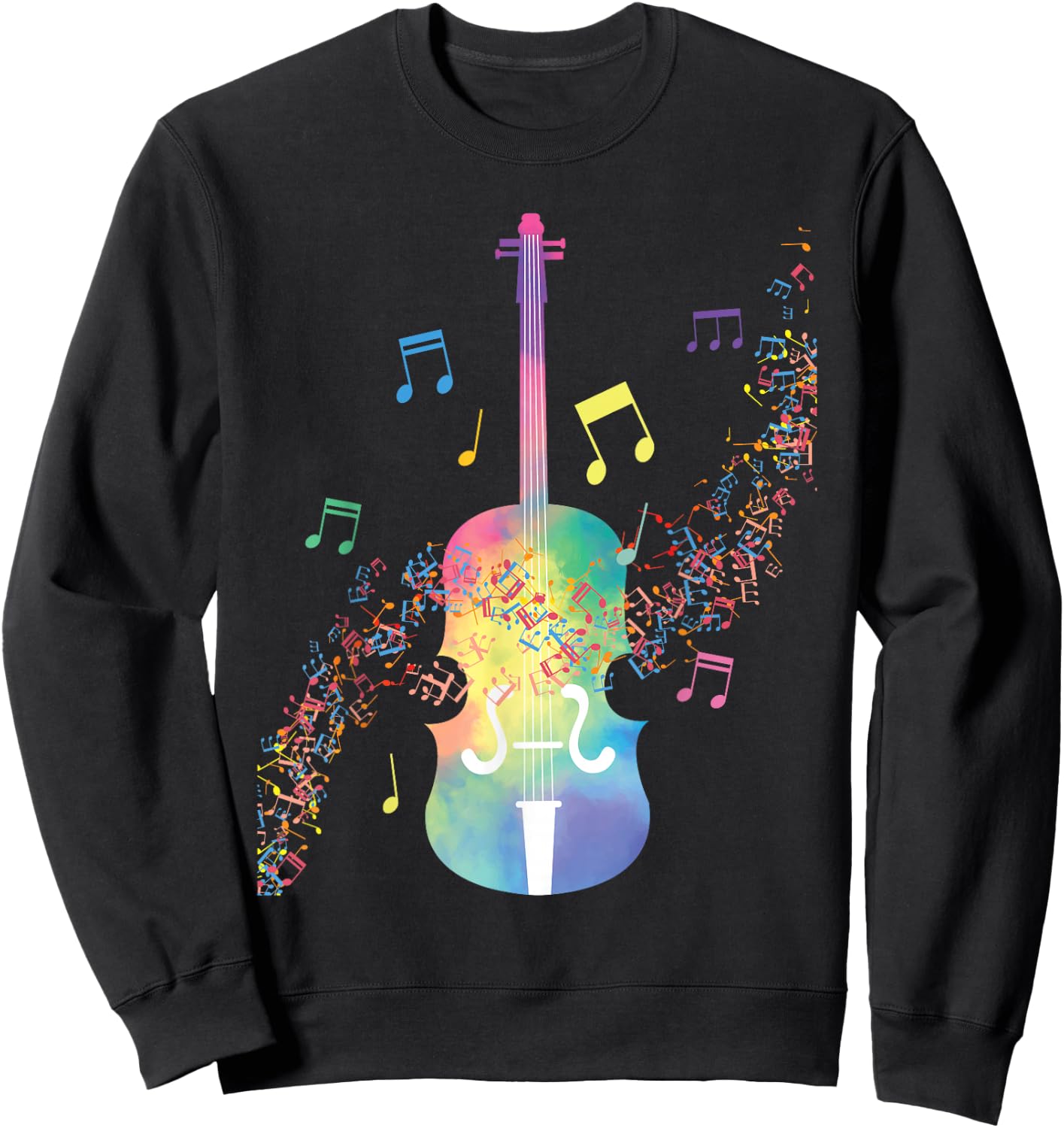 Colorful Cello Player Cellist Musician Classical Music Sweatshirt - Sweatshirt | Black