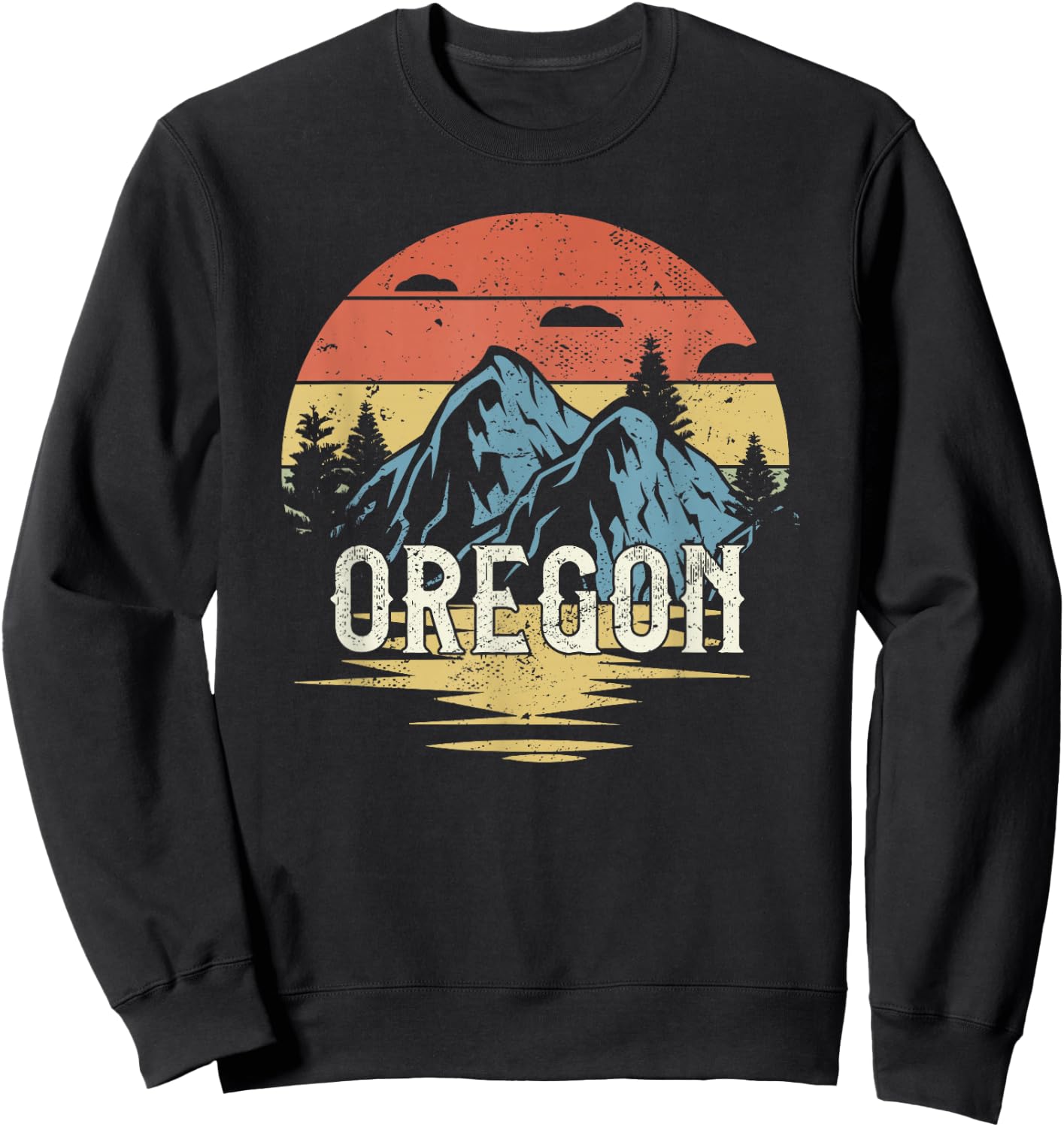 Oregon Retro Vintage Sweatshirt - Sweatshirt | Black
