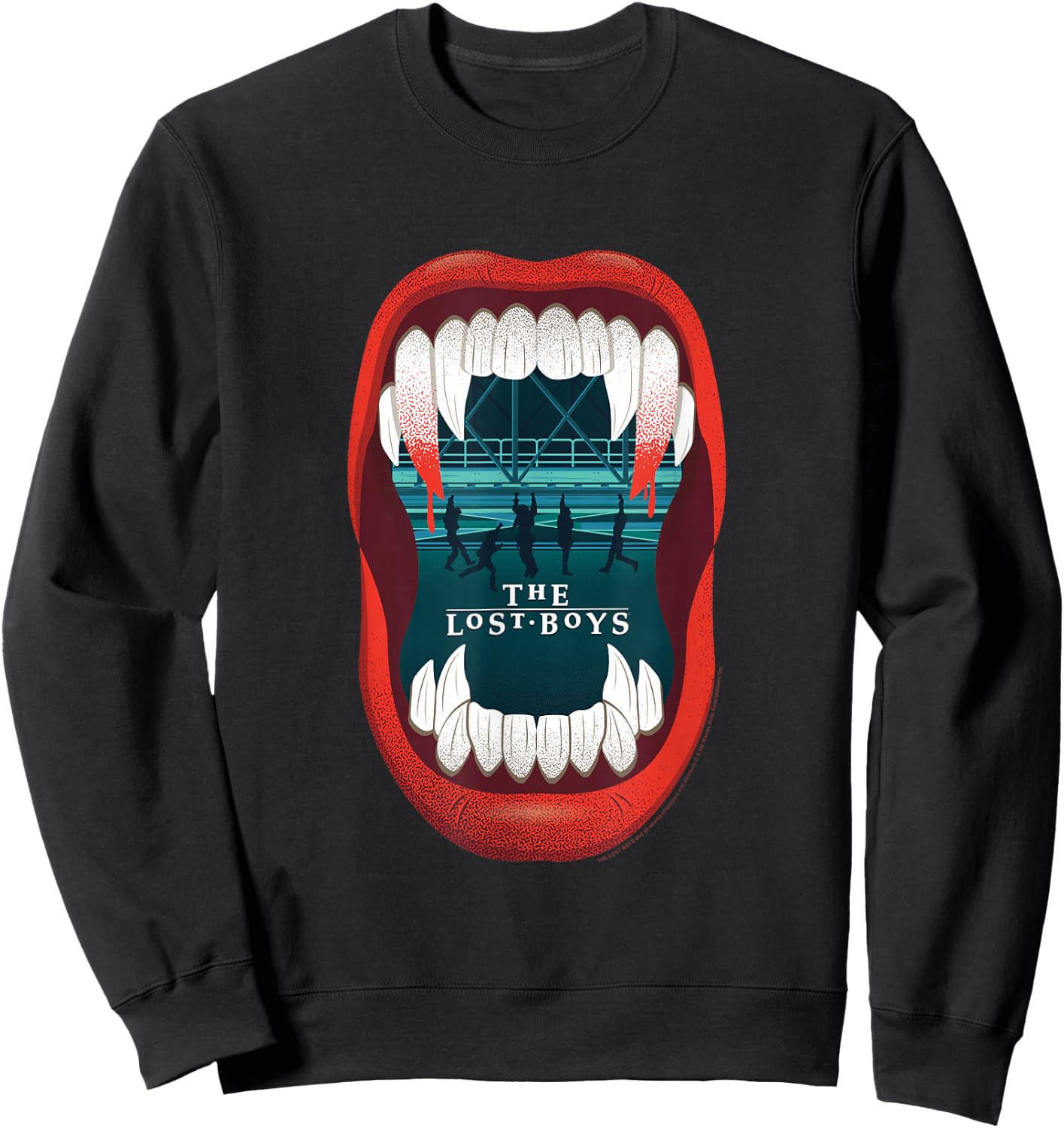 The Lost Boys Fangs Illustration Small Sweatshirt - Sweatshirt | Black