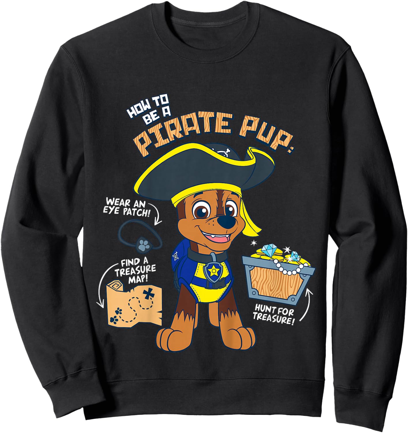 Kids PAW Patrol How to Be A Pirate Pup Sweatshirt - Sweatshirt | Black