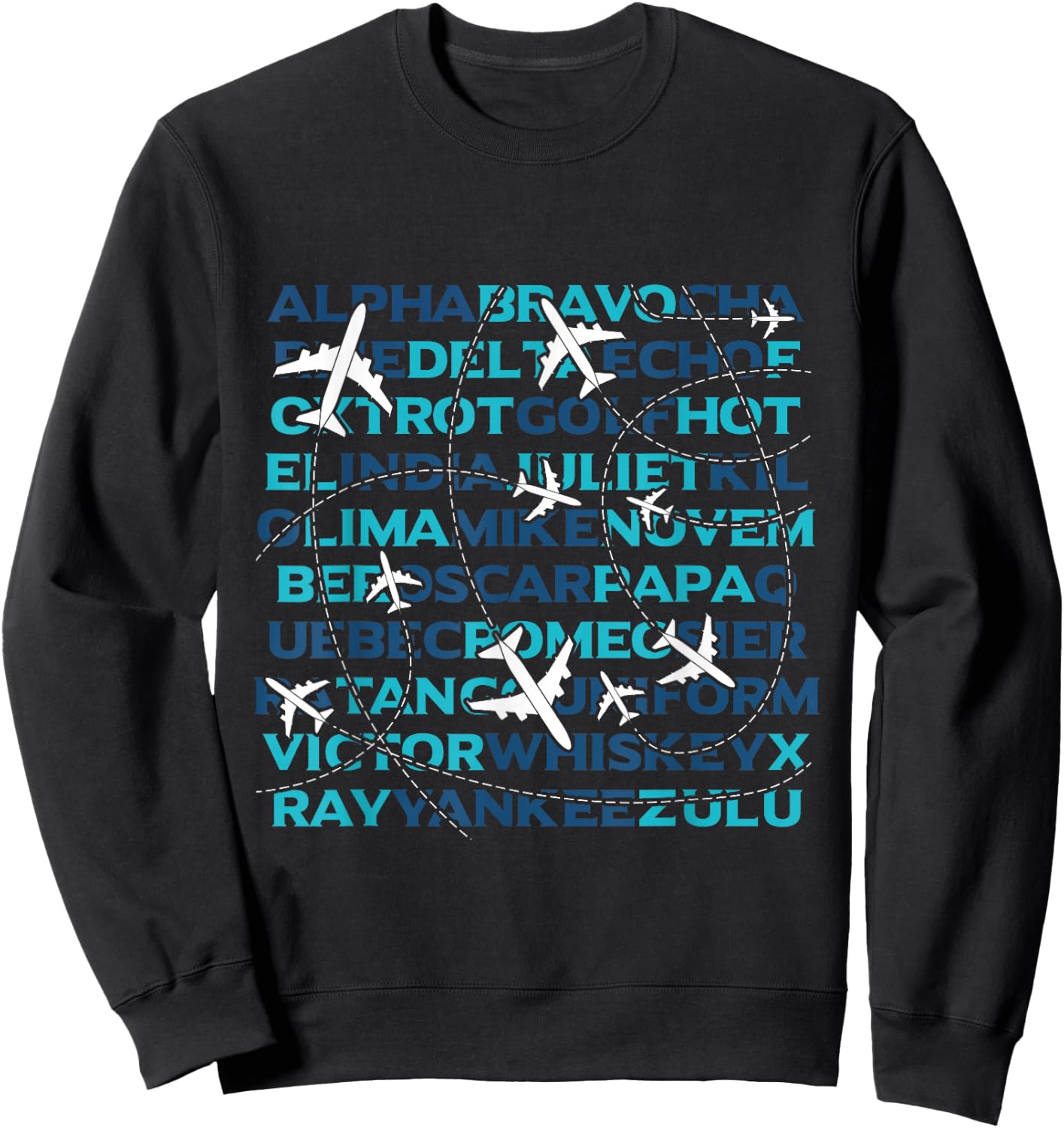 Airplane Plane Flight Sky Aviation Men Boys Kids Gift Pilot Sweatshirt - Sweatshirt | Black