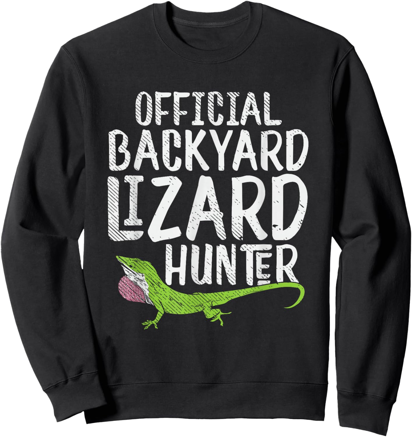 Lizard hunter Gift Reptile fans boy or man Sweatshirt - Sweatshirt | Black
