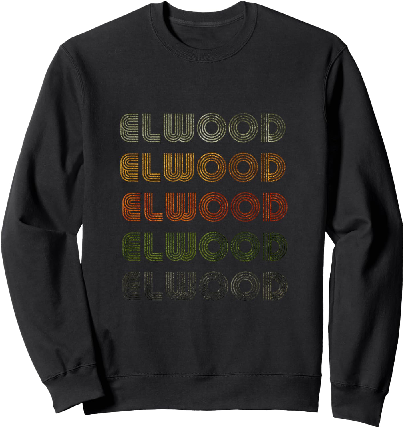 Love Heart Elwood Grunge/Vintage Style Black Elwood Sweatshirt - Sweatshirt | Black