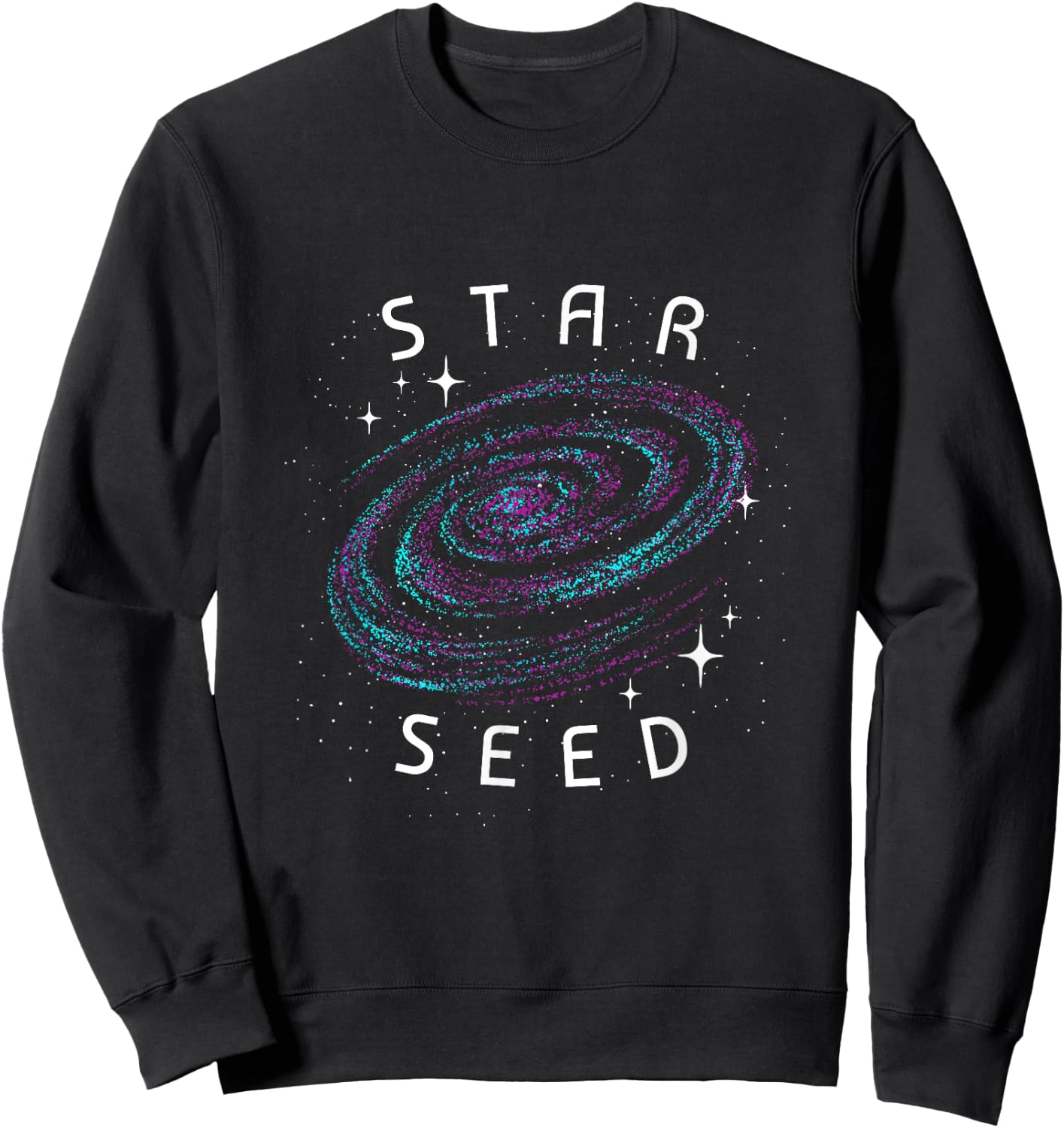 Aesthetic Galaxy Nebula Universe Indigo Starseed Sweatshirt - Sweatshirt | Black