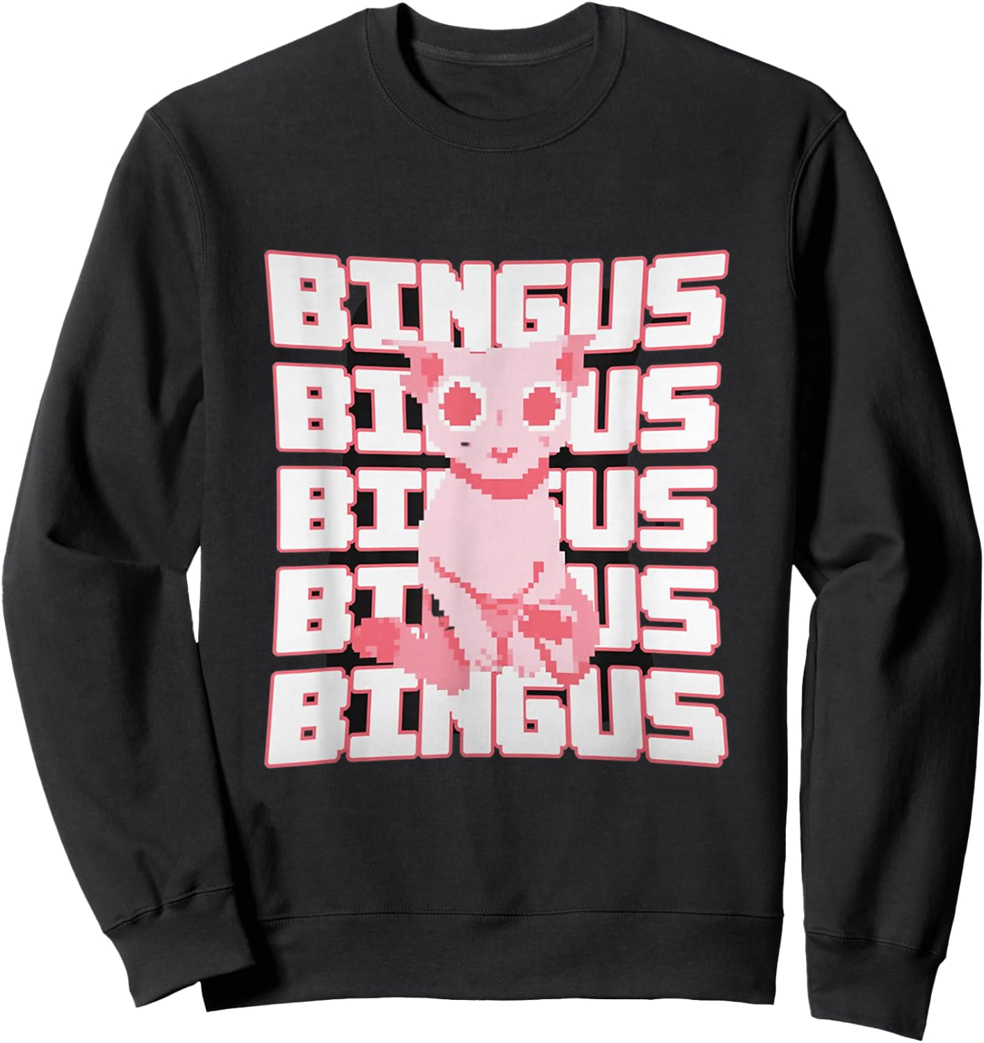 Funny Bingus My Beloved Hairless Sphinx Cat Bingus Cat Meme Sweatshirt - Sweatshirt | Black