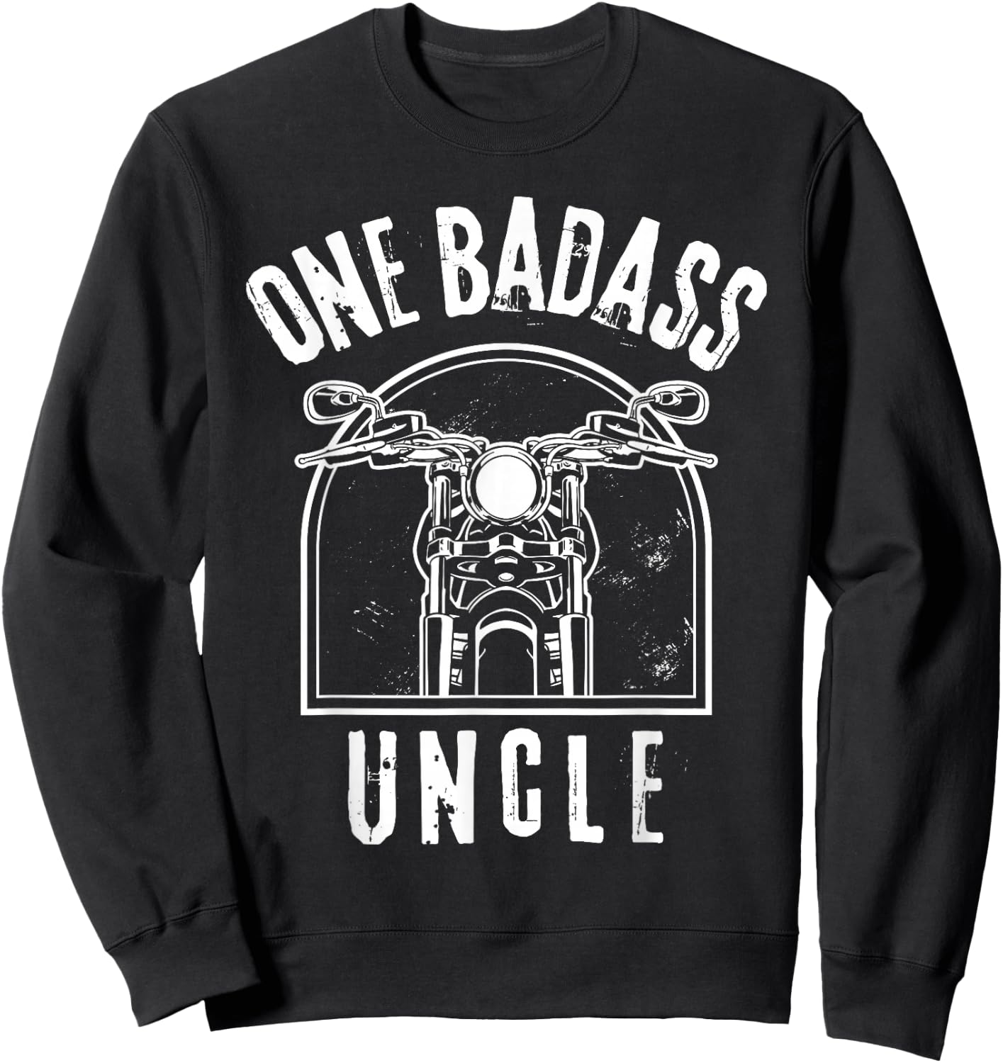 One Badass Uncle Motorcycle Biker Rider Fathers Days Sweatshirt - Sweatshirt | Black