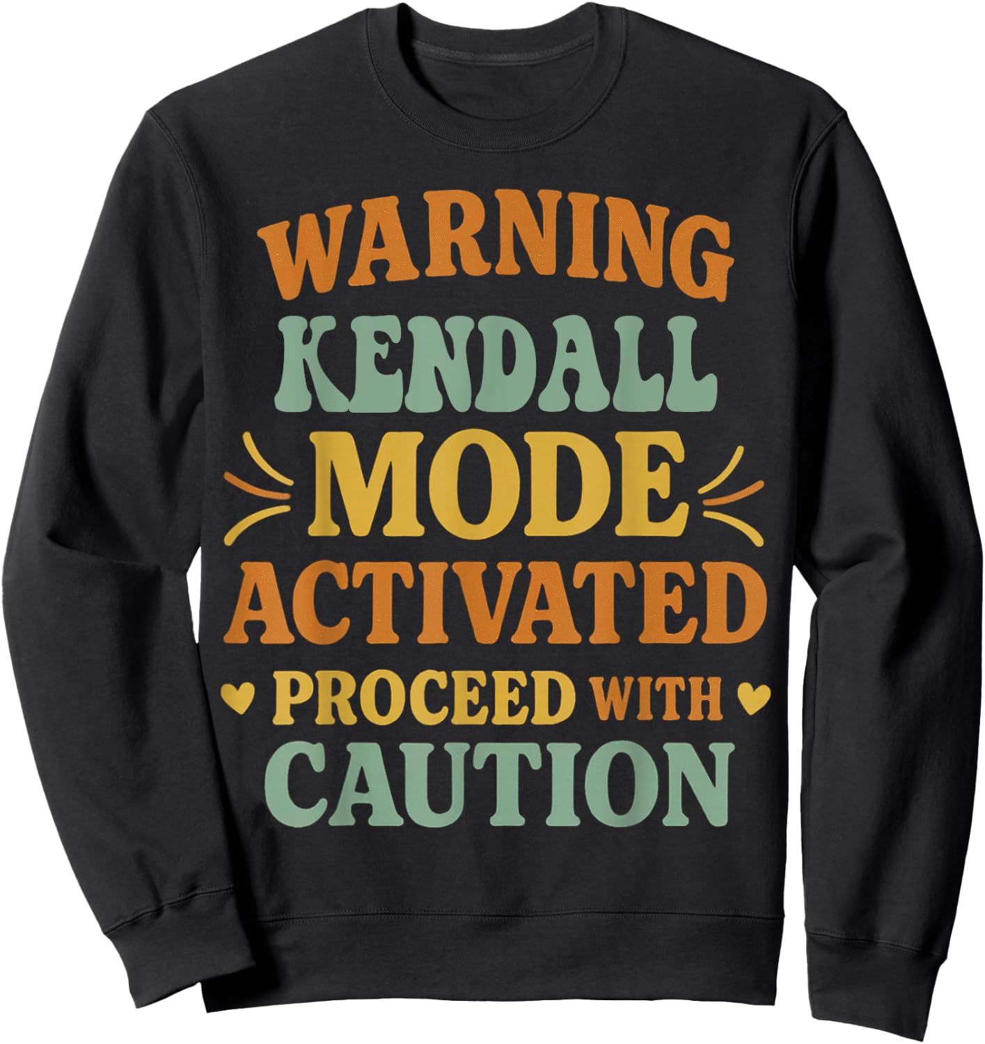 KENDALL Personalized Women's Gift Custom KENDALL Sweatshirt - Sweatshirt | Black