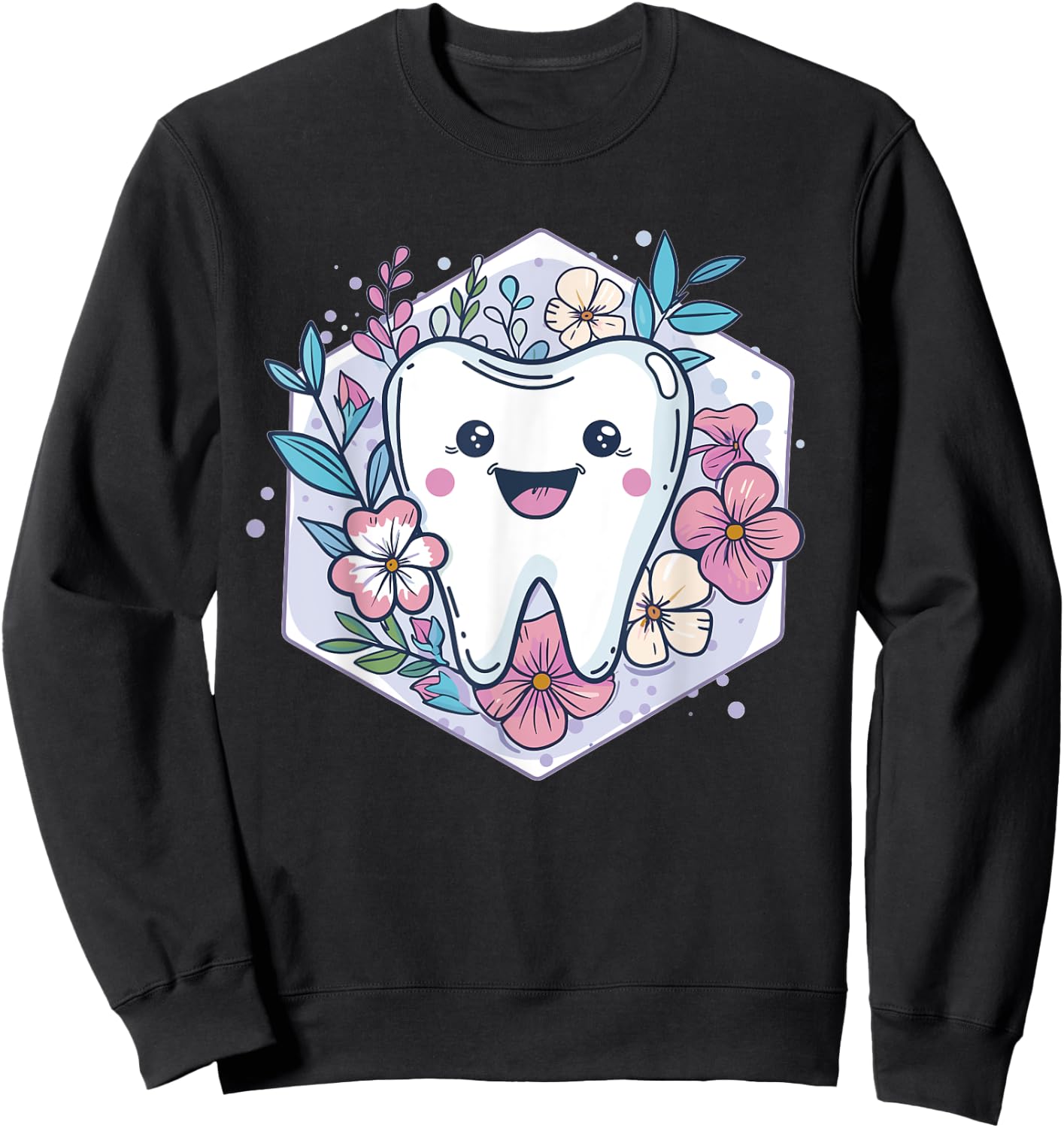 Cute Tooth I Kids Tooth Sweatshirt - Sweatshirt | Black