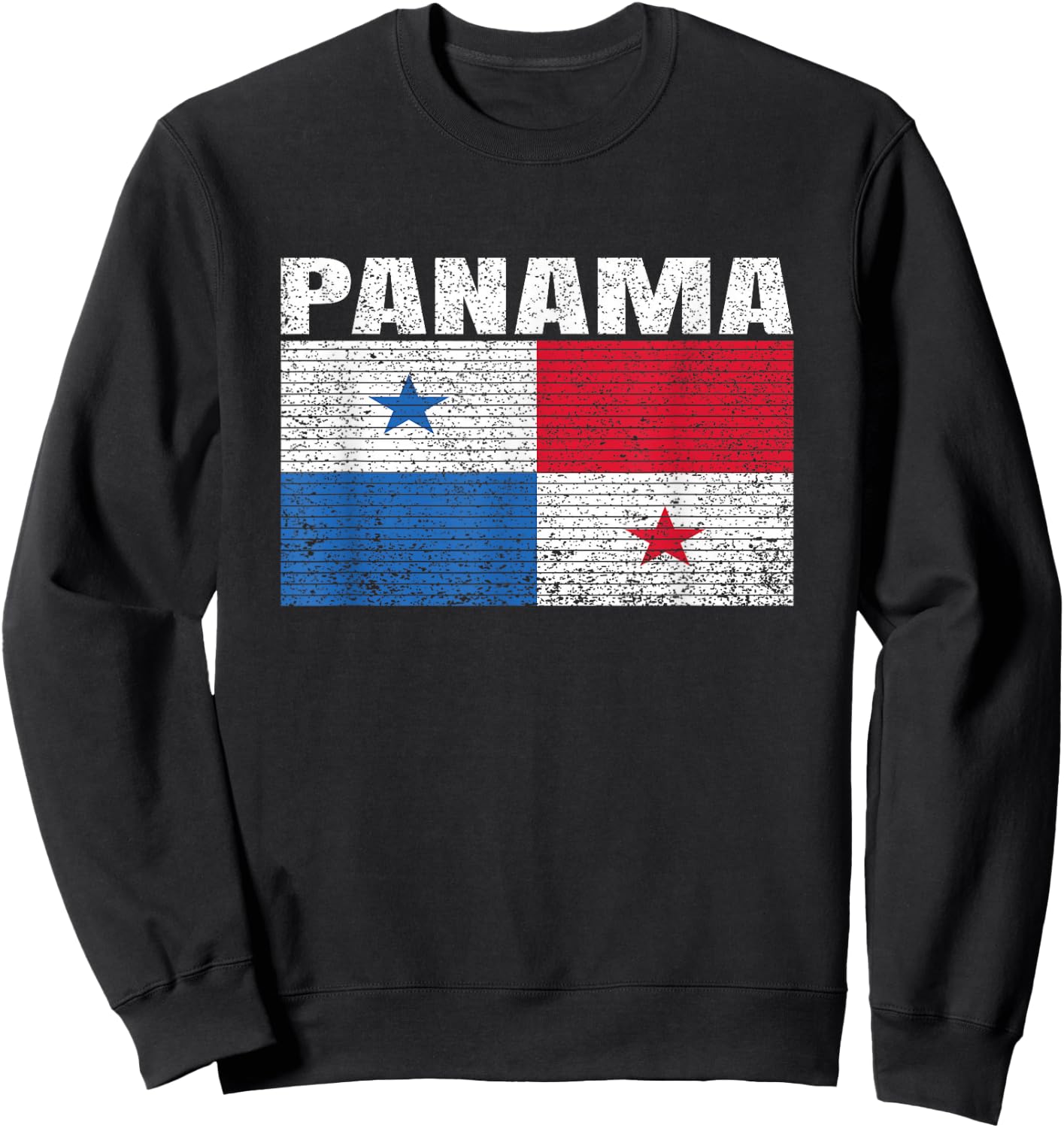 Panama Flag Vintage Panamanian Map Country Gift Sweatshirt - Sweatshirt | Black